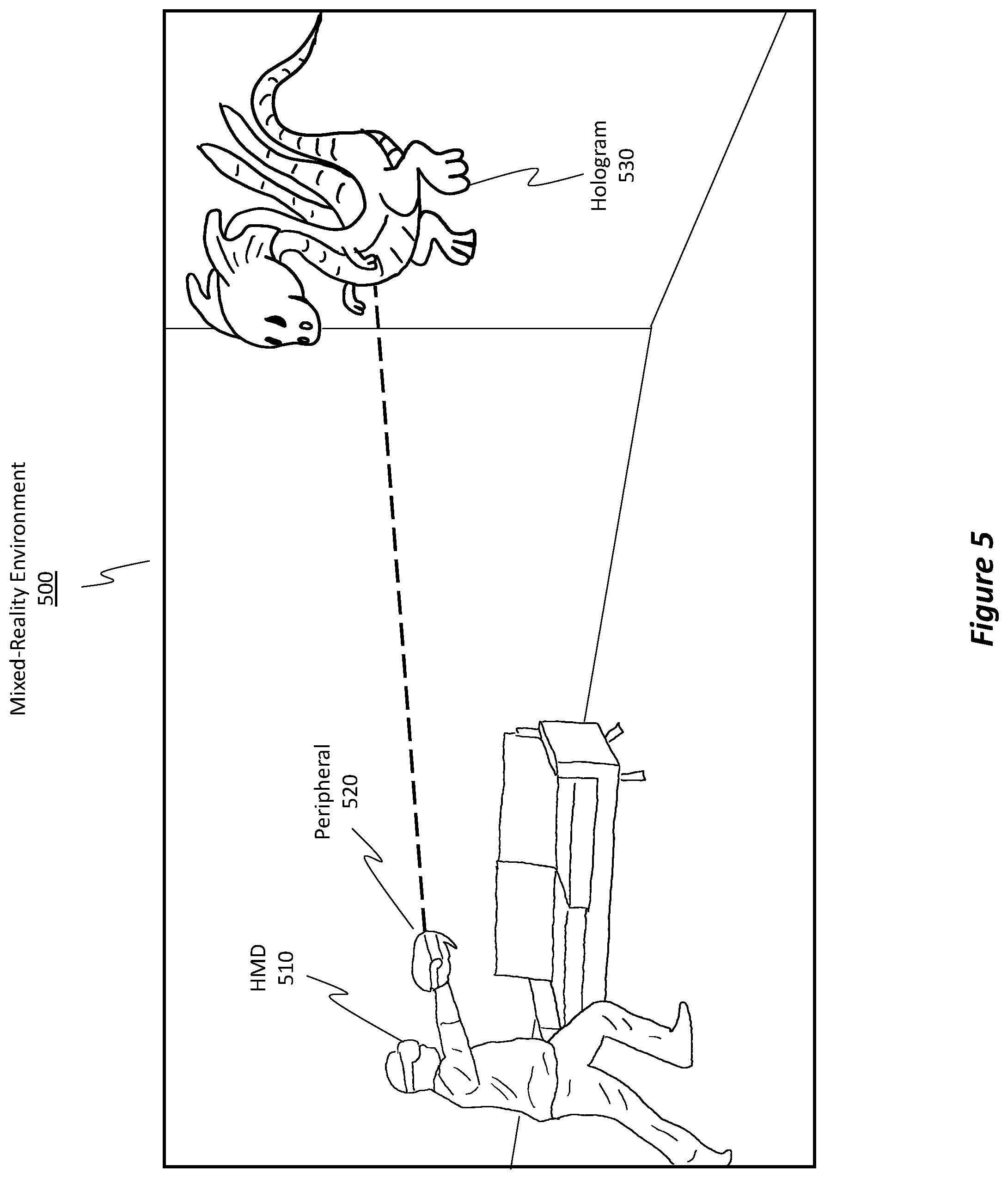 Patent US11854223 Figure 5 – Mixed-reality device positioning based on shared location