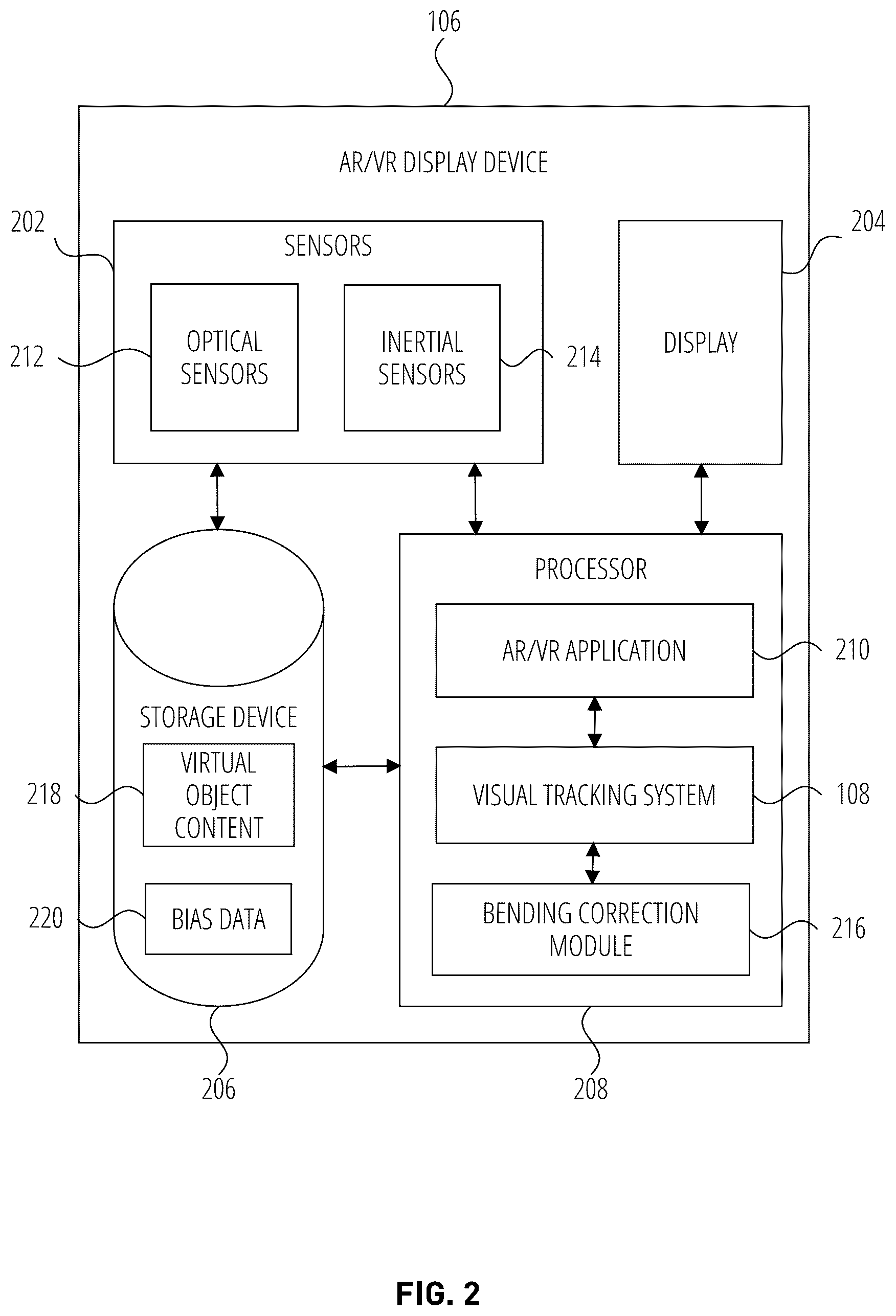 Patent US11854227 Figure 2 – Depth-from-stereo bending correction using visual inertial odometry features