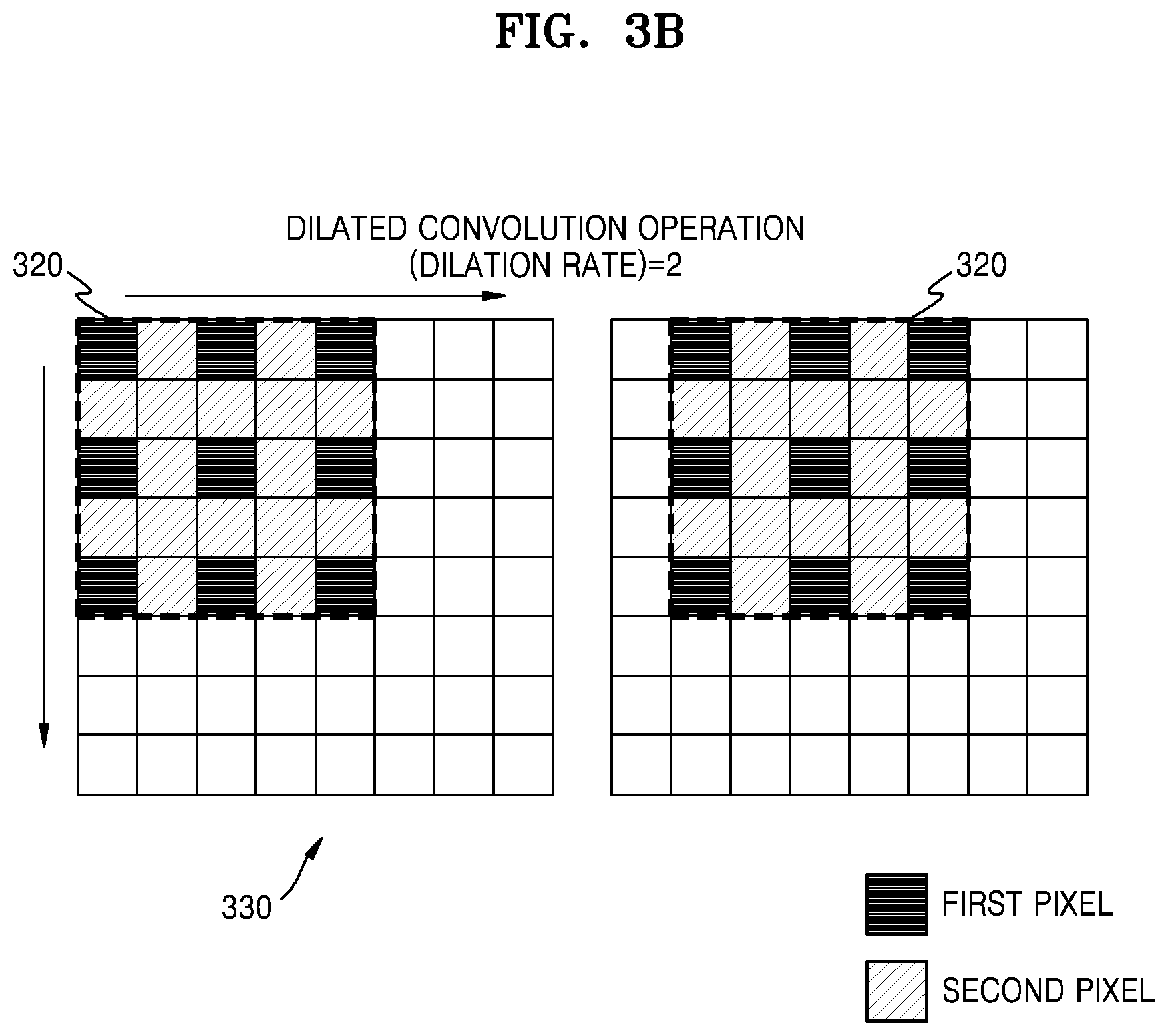 Patent US11854241 Figure 3 – Method and apparatus with dilated convolution