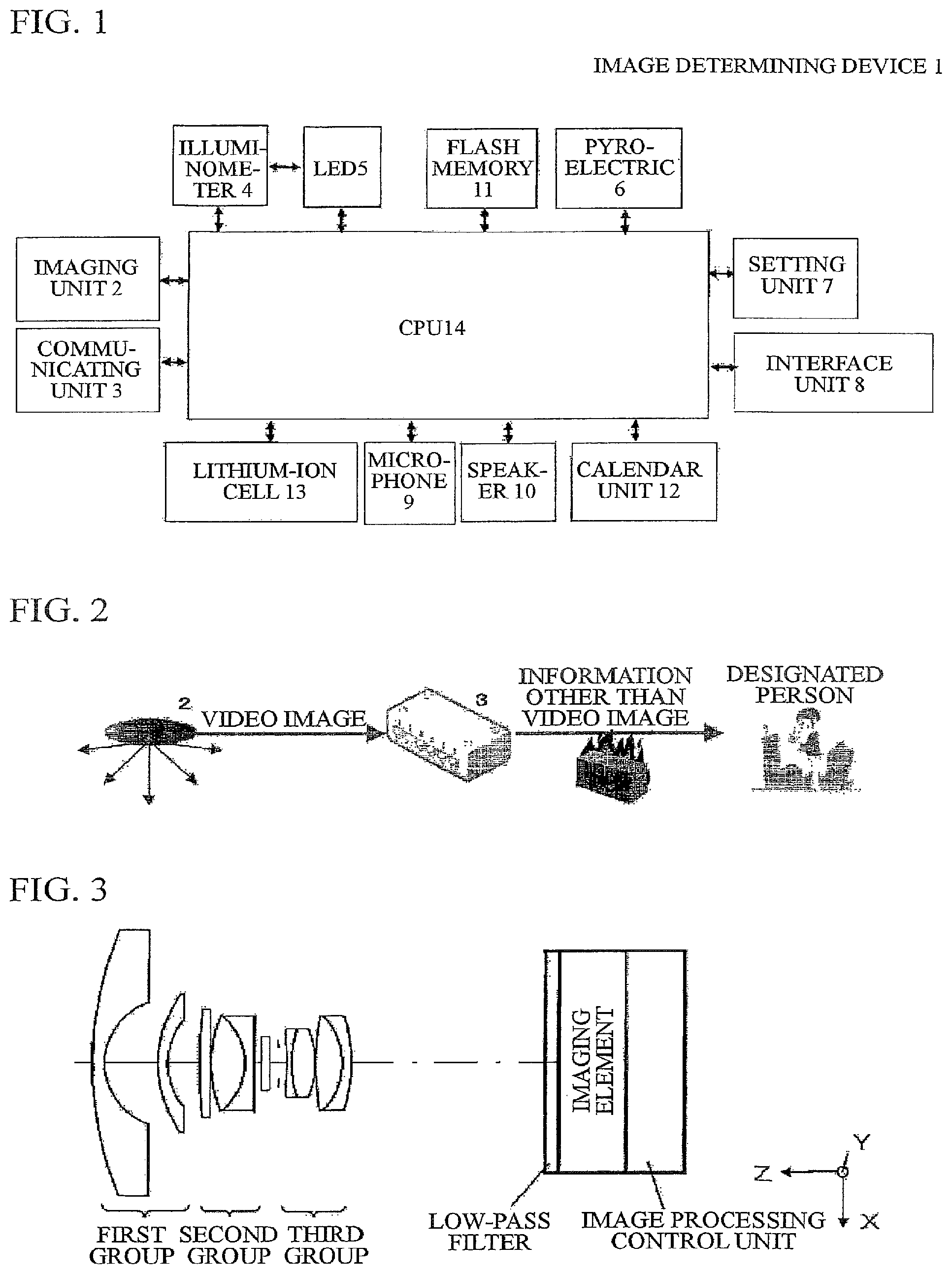 Patent US11854288 — Image determining device to determine the state of a subject — Figure 1