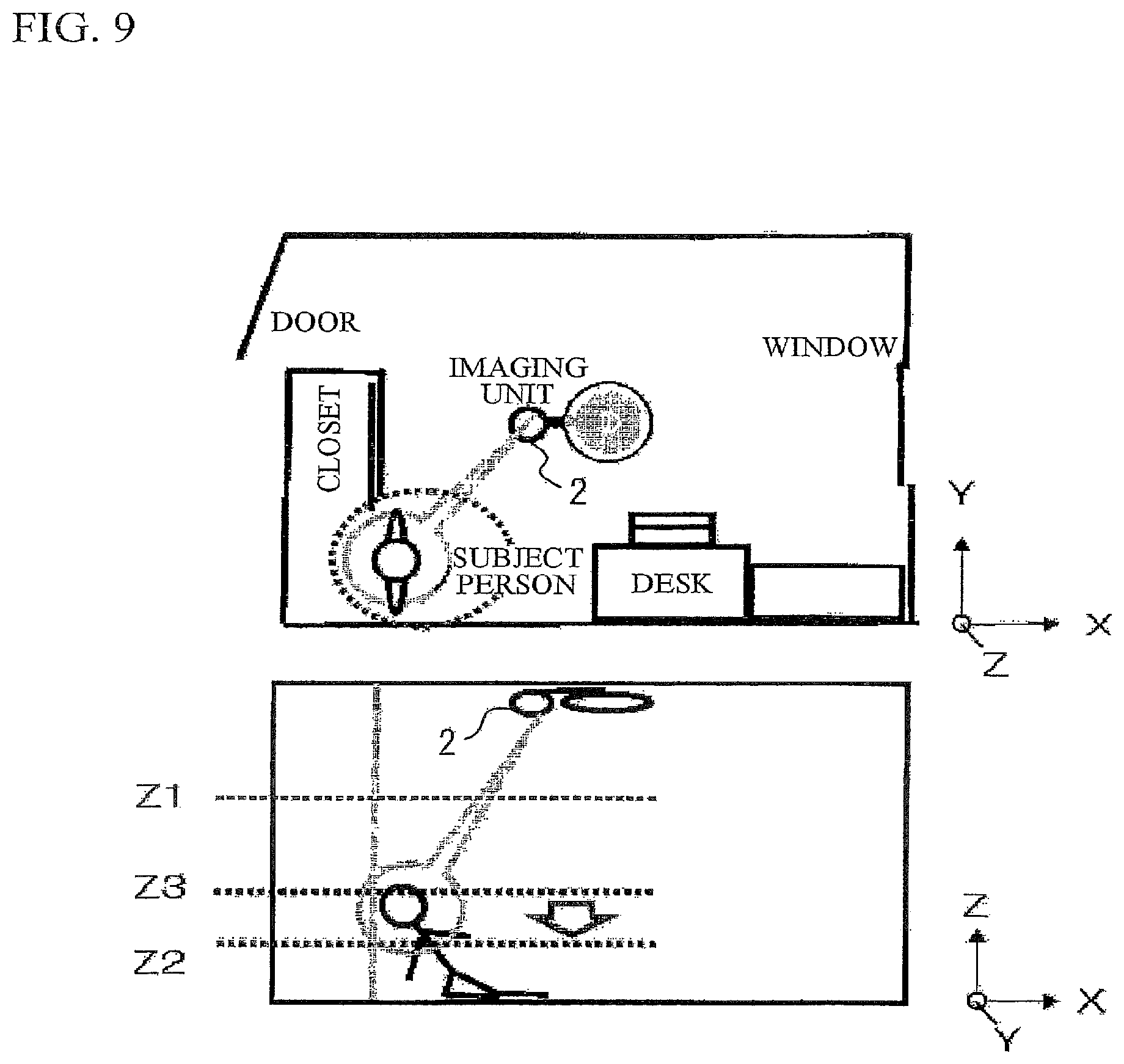 Patent US11854288 Figure 7 – Image determining device to determine the state of a subject