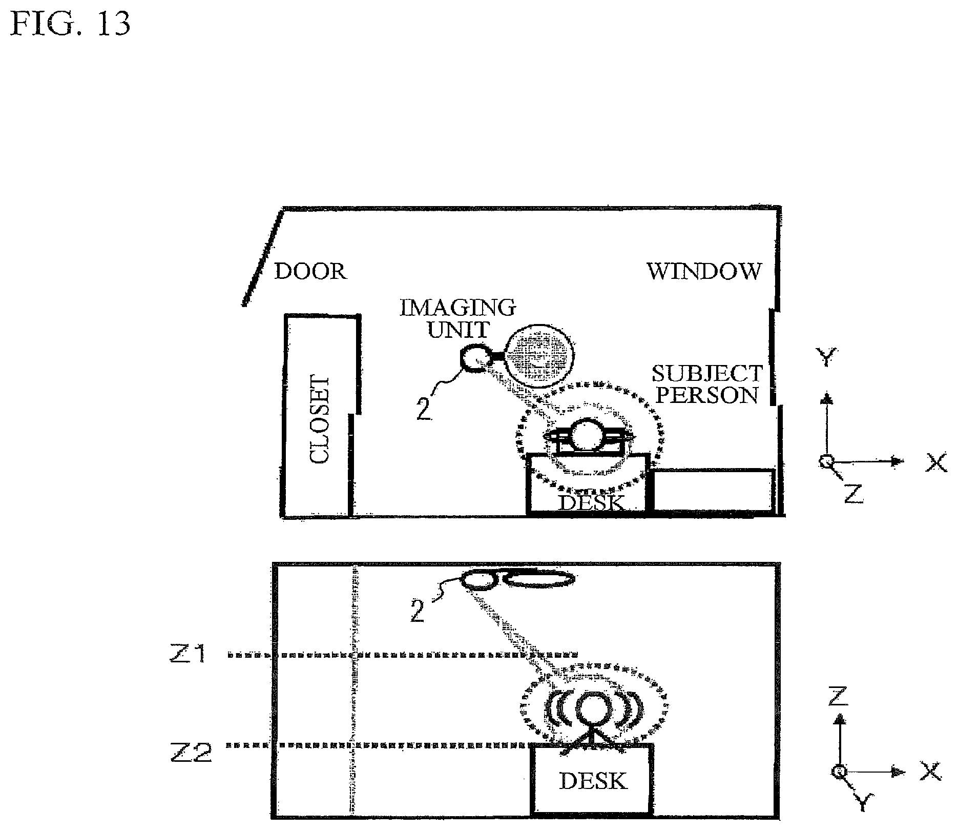 Patent US11854288 Figure 11 – Image determining device to determine the state of a subject
