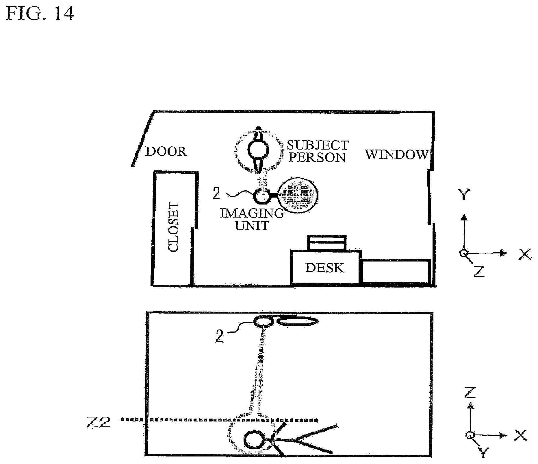 Patent US11854288 Figure 12 – Image determining device to determine the state of a subject