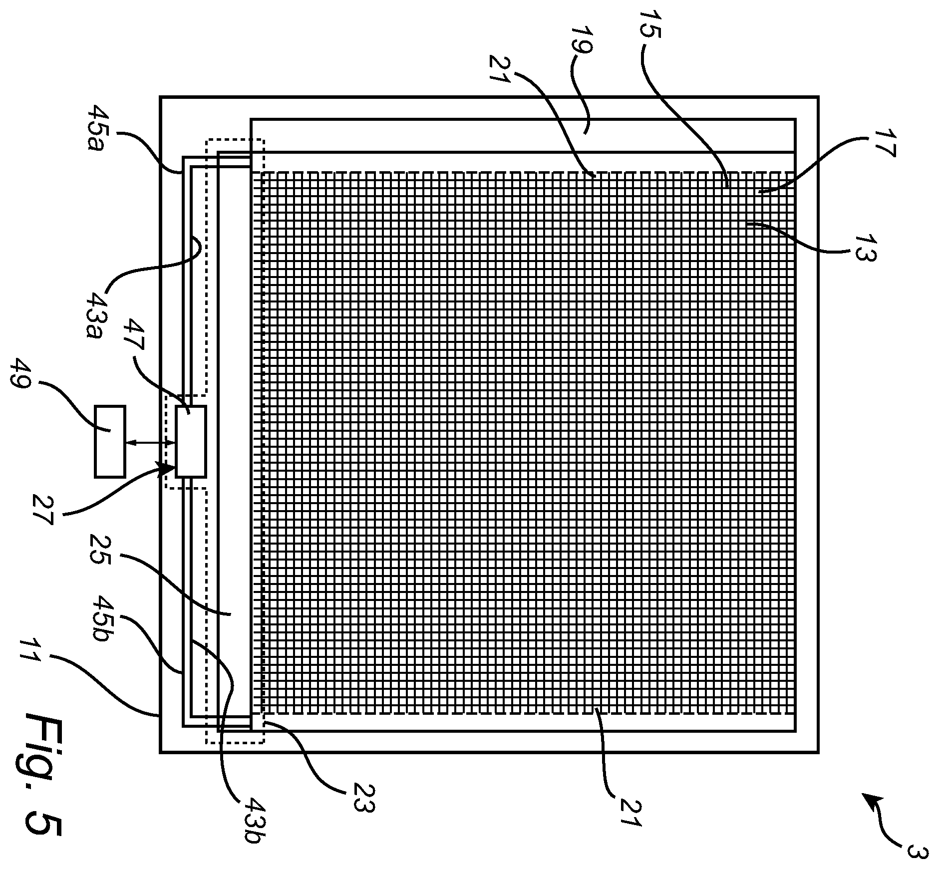 Patent US11854296 Figure 4 – TFT-based fingerprint sensing system with calibration circuitry