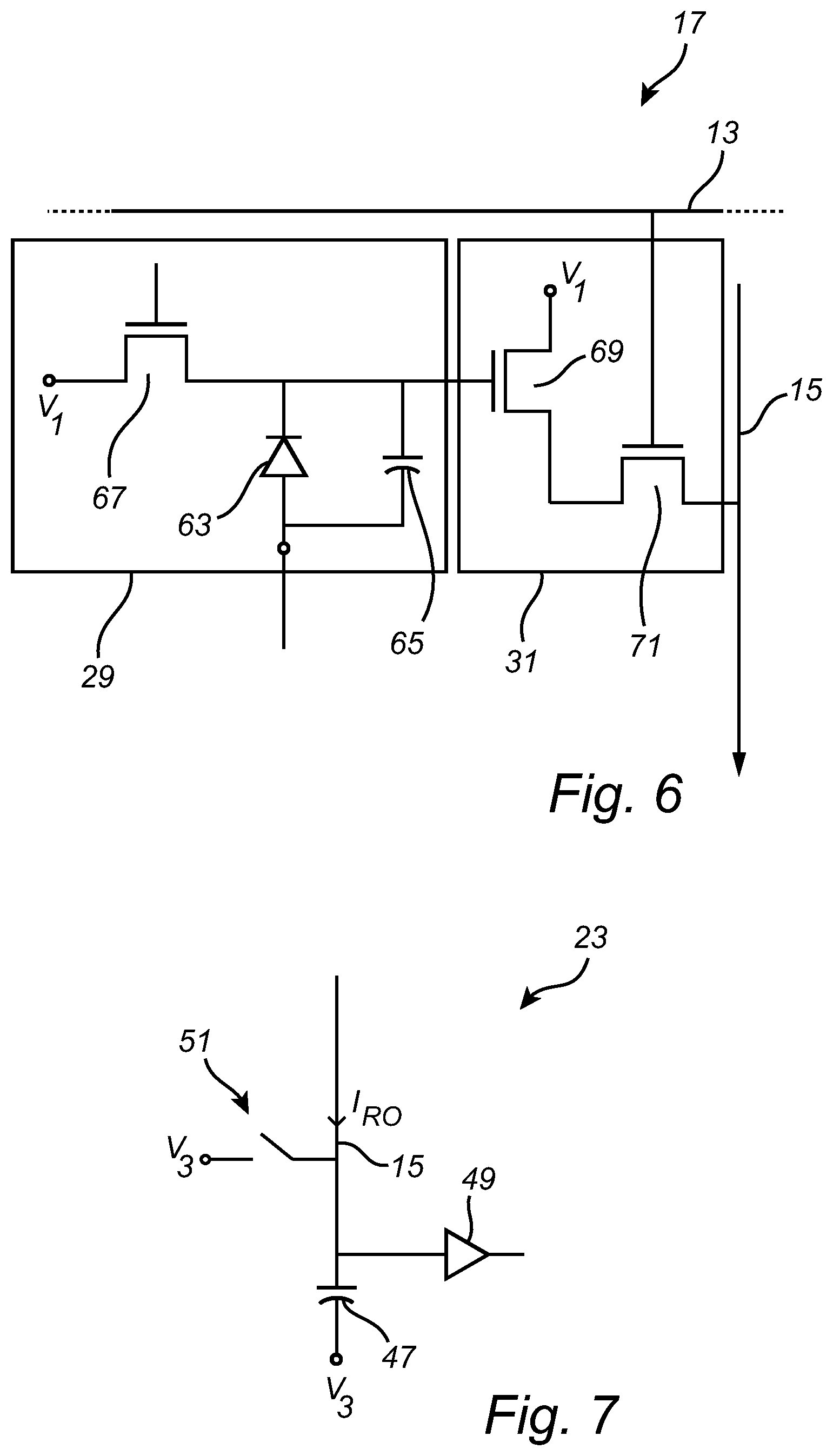 Patent US11854296 Figure 5 – TFT-based fingerprint sensing system with calibration circuitry