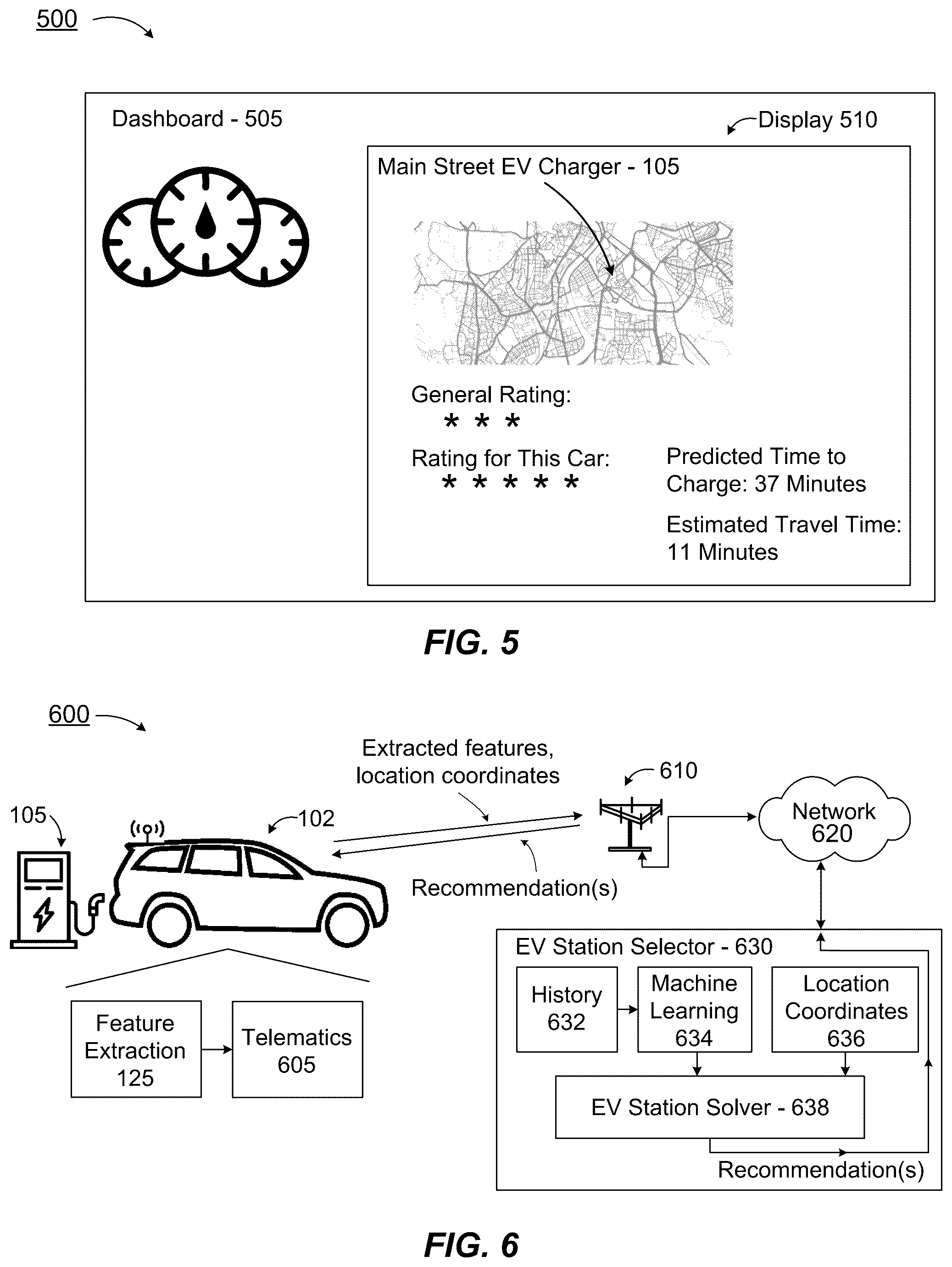 Patent US11854315 Figure 3 – Charging station recommendation for an electric vehicle