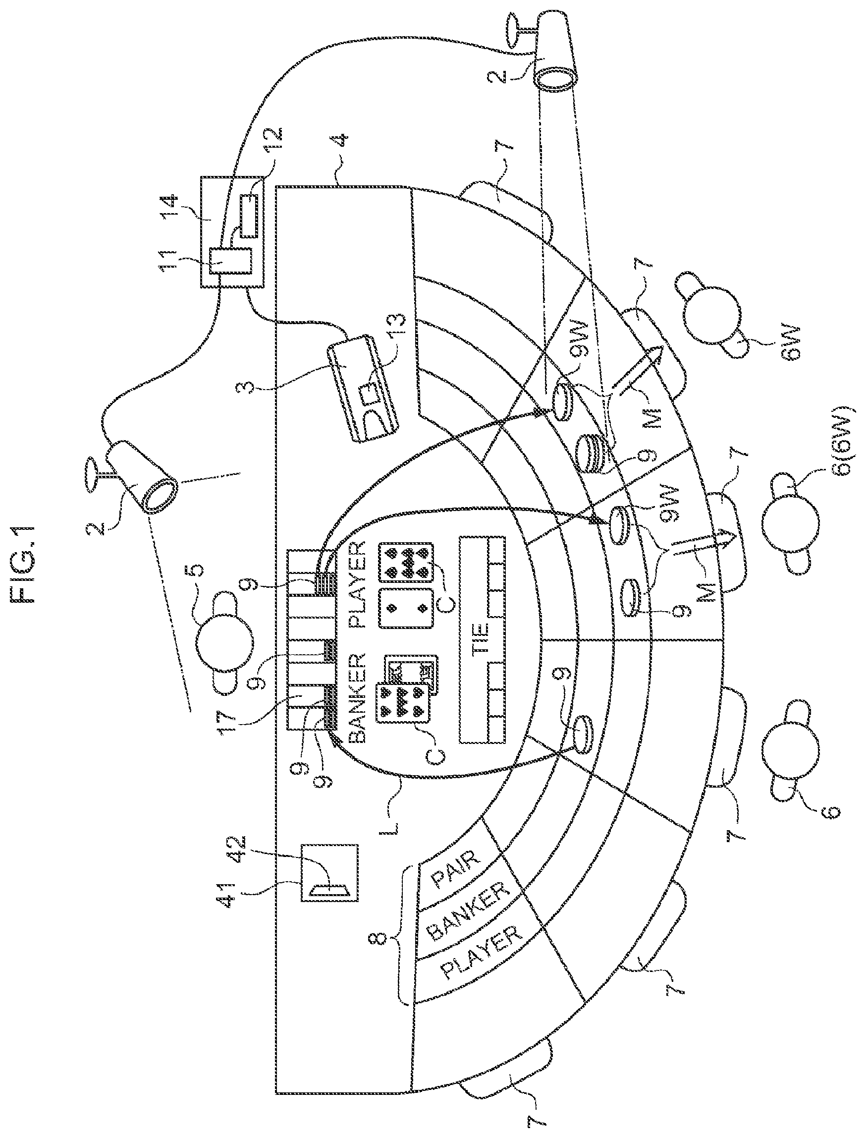 Patent US11854344 Figure 1 – Fraud detection system in a casino