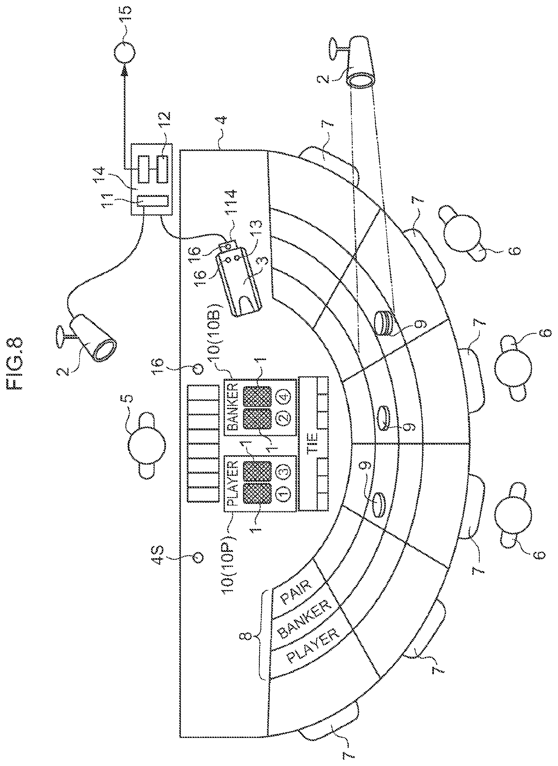 Patent US11854344 Figure 11 – Fraud detection system in a casino