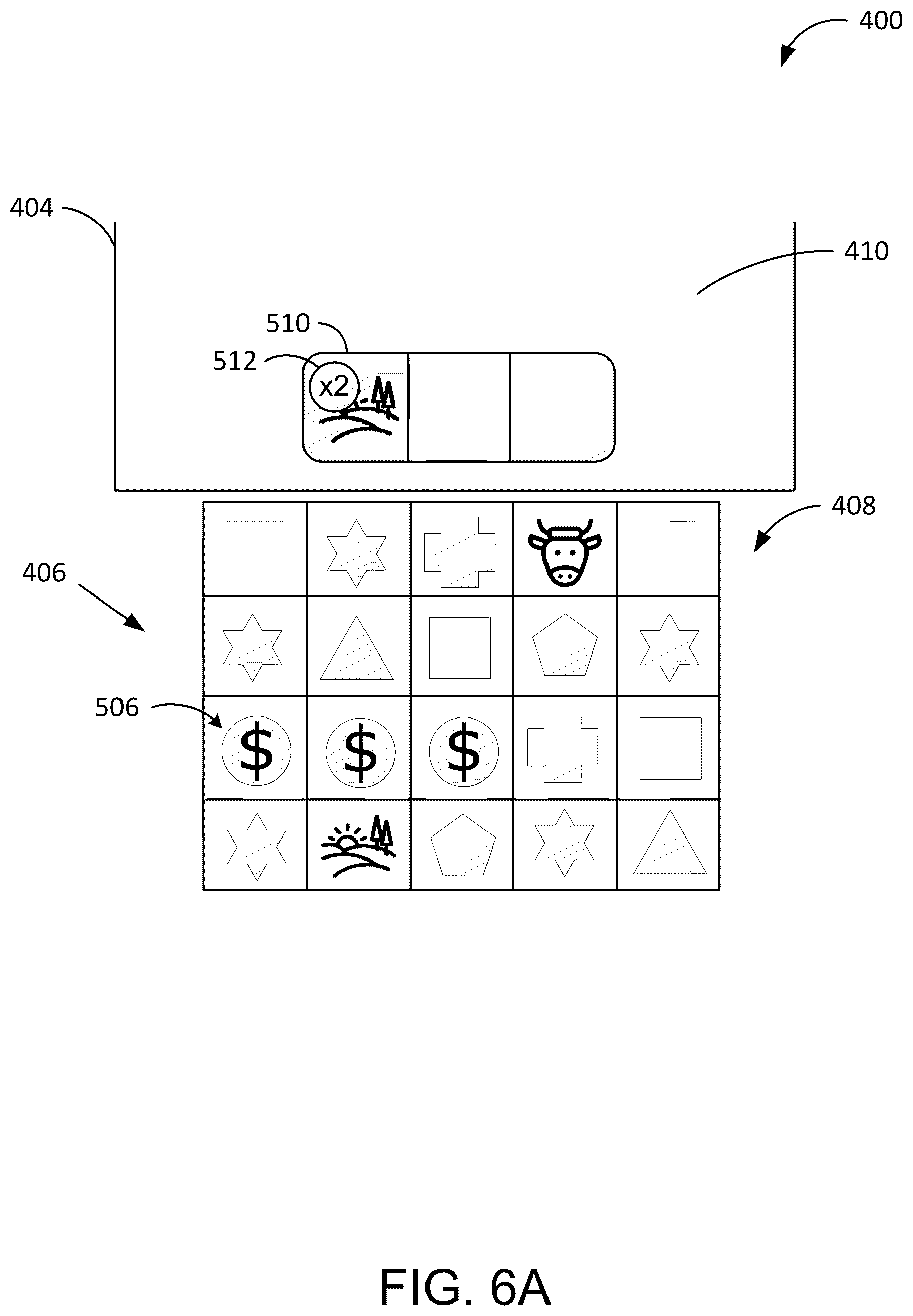 Patent US11854345 Figure 6 – Systems and methods for supplementing a wagering game