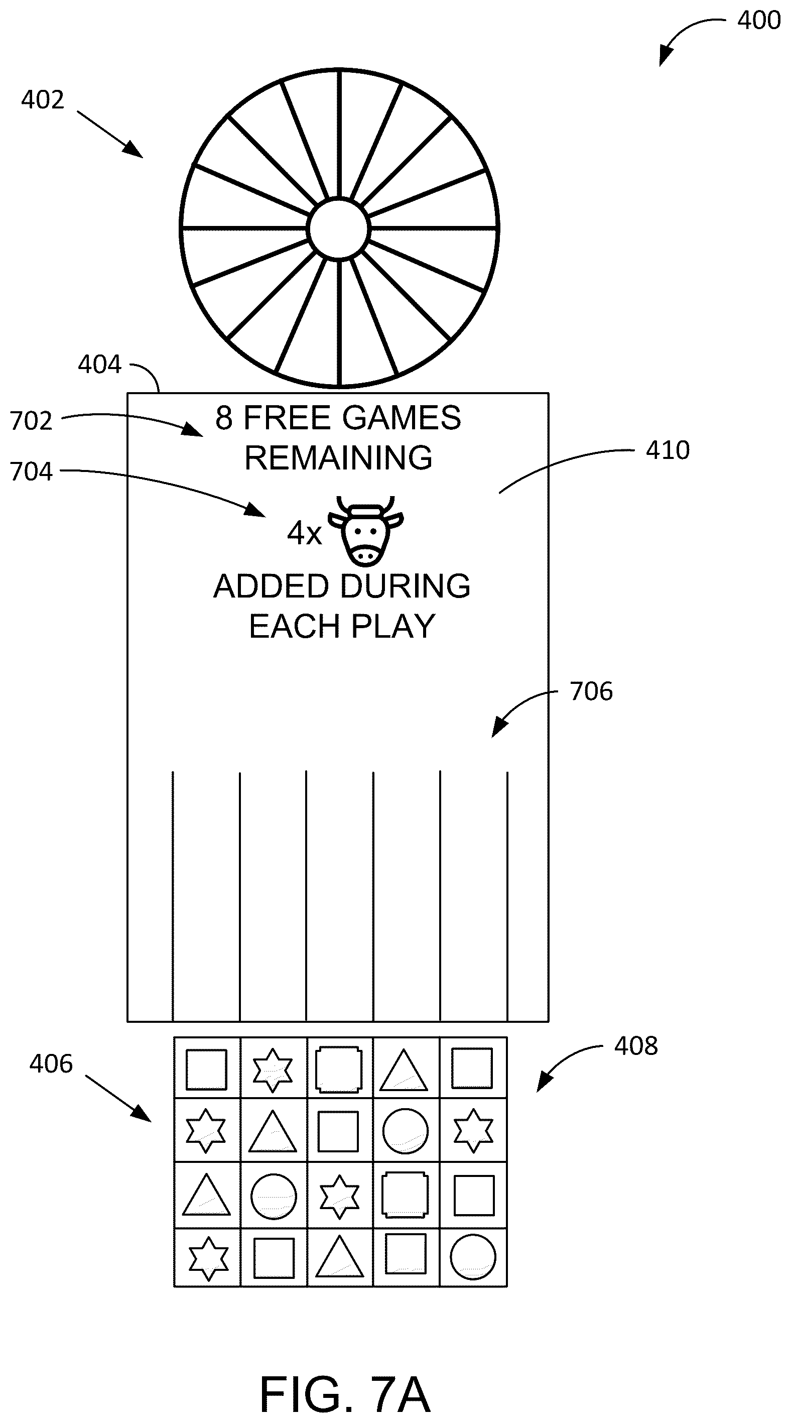 Patent US11854345 Figure 8 – Systems and methods for supplementing a wagering game