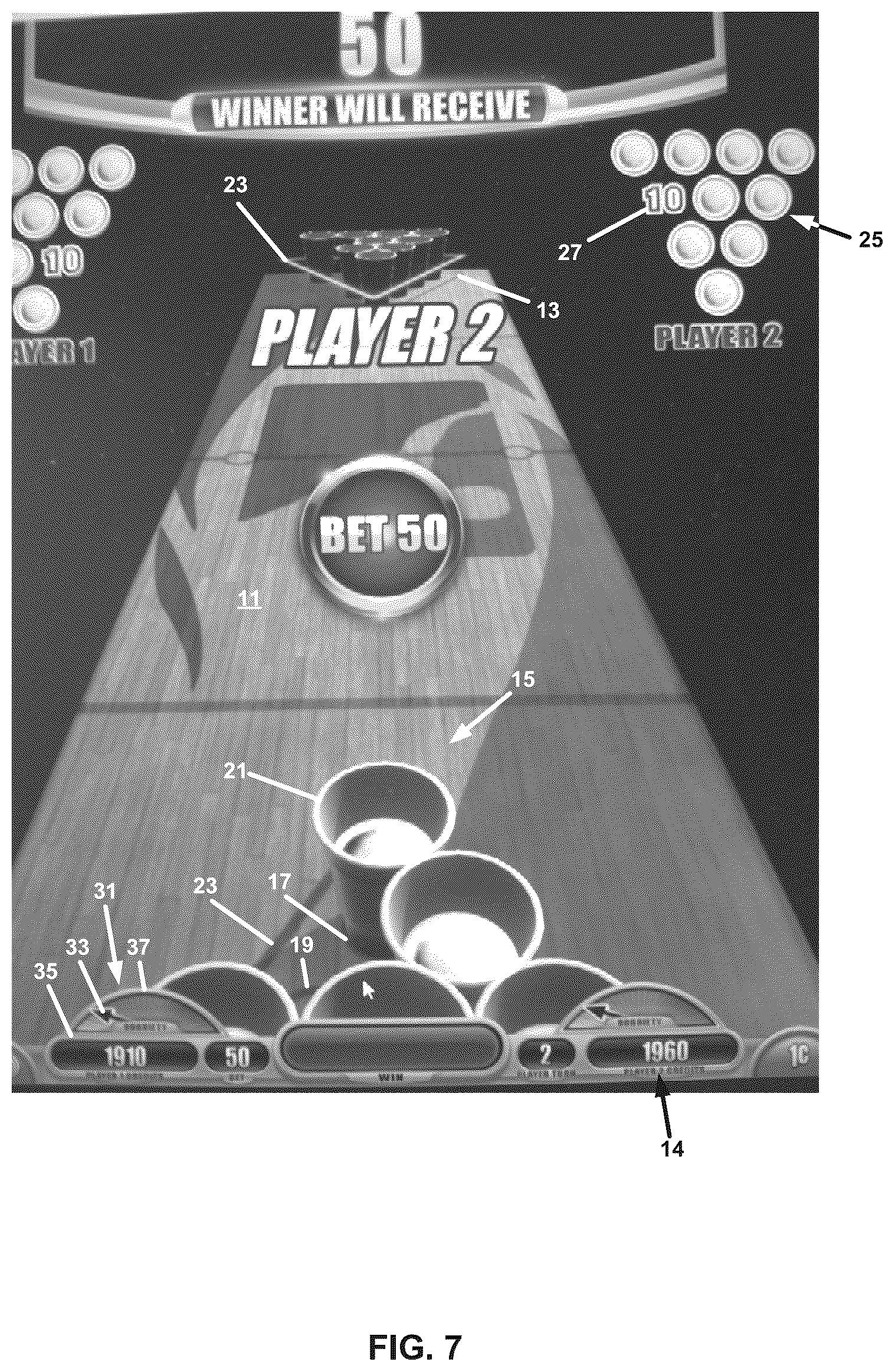 Patent US11854352 Figure 7 – Skill-based gaming machine and method that maintain a desired return to player