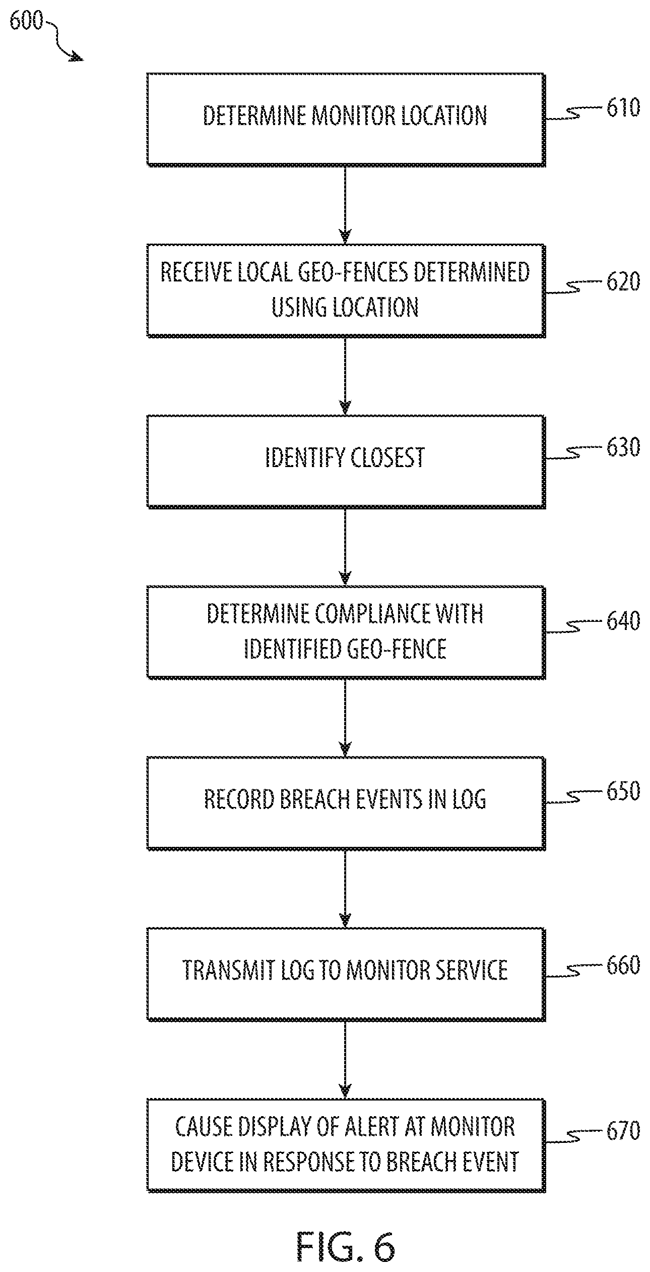 Patent US11854365 Figure 13 – Graphical user interface and networked system for managing dynamic geo-fencing for a personal compliance-monitoring device
