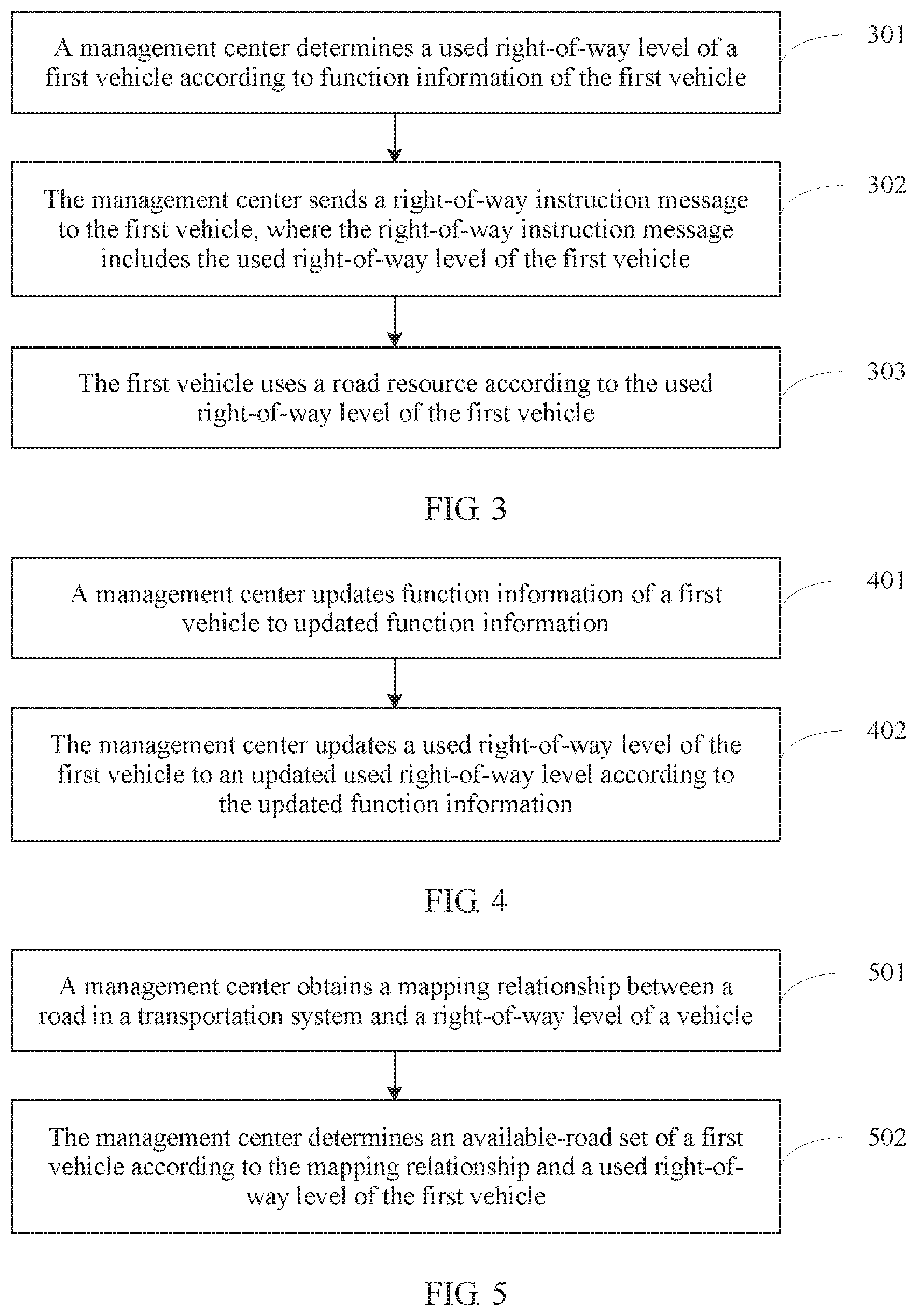 Patent US11854386 Figure 2 – Vehicle right-of-way management method and apparatus, and terminal