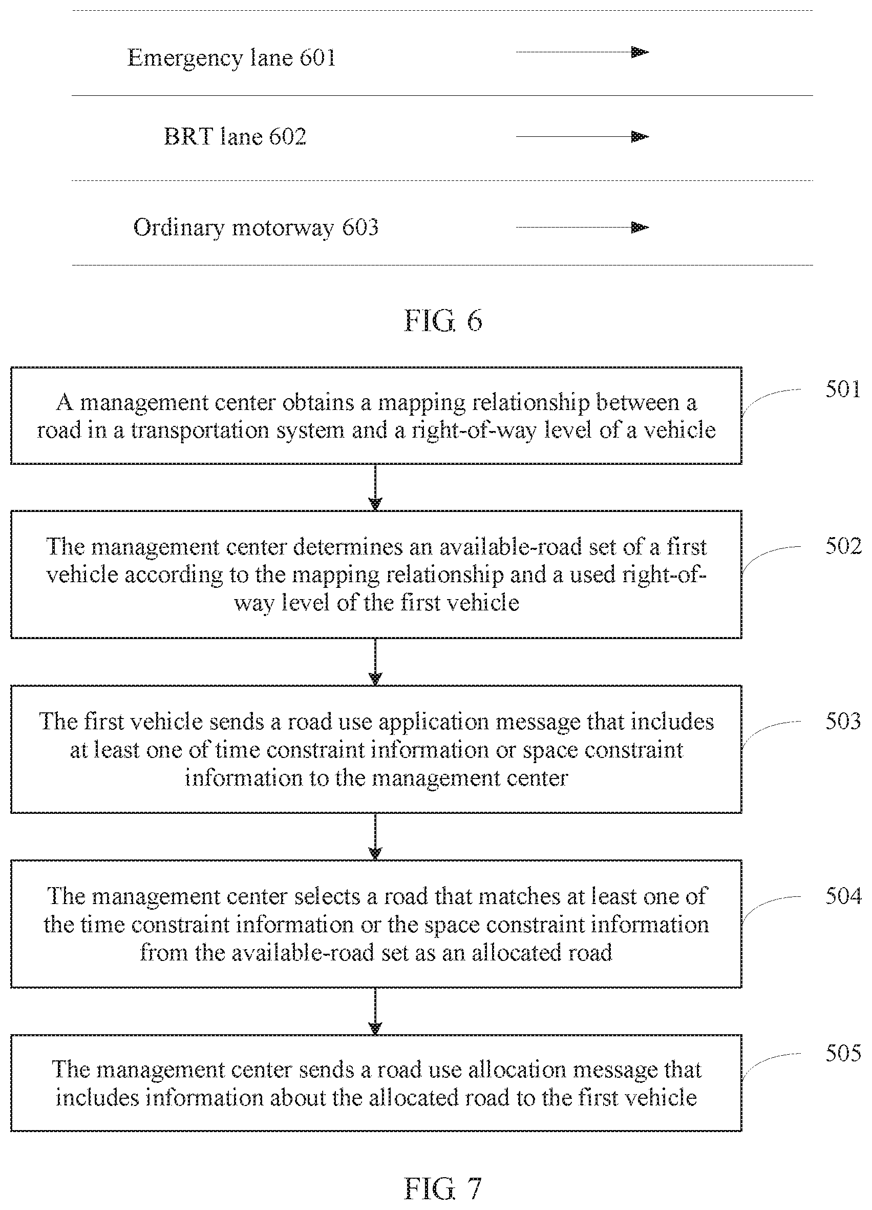Patent US11854386 Figure 3 – Vehicle right-of-way management method and apparatus, and terminal