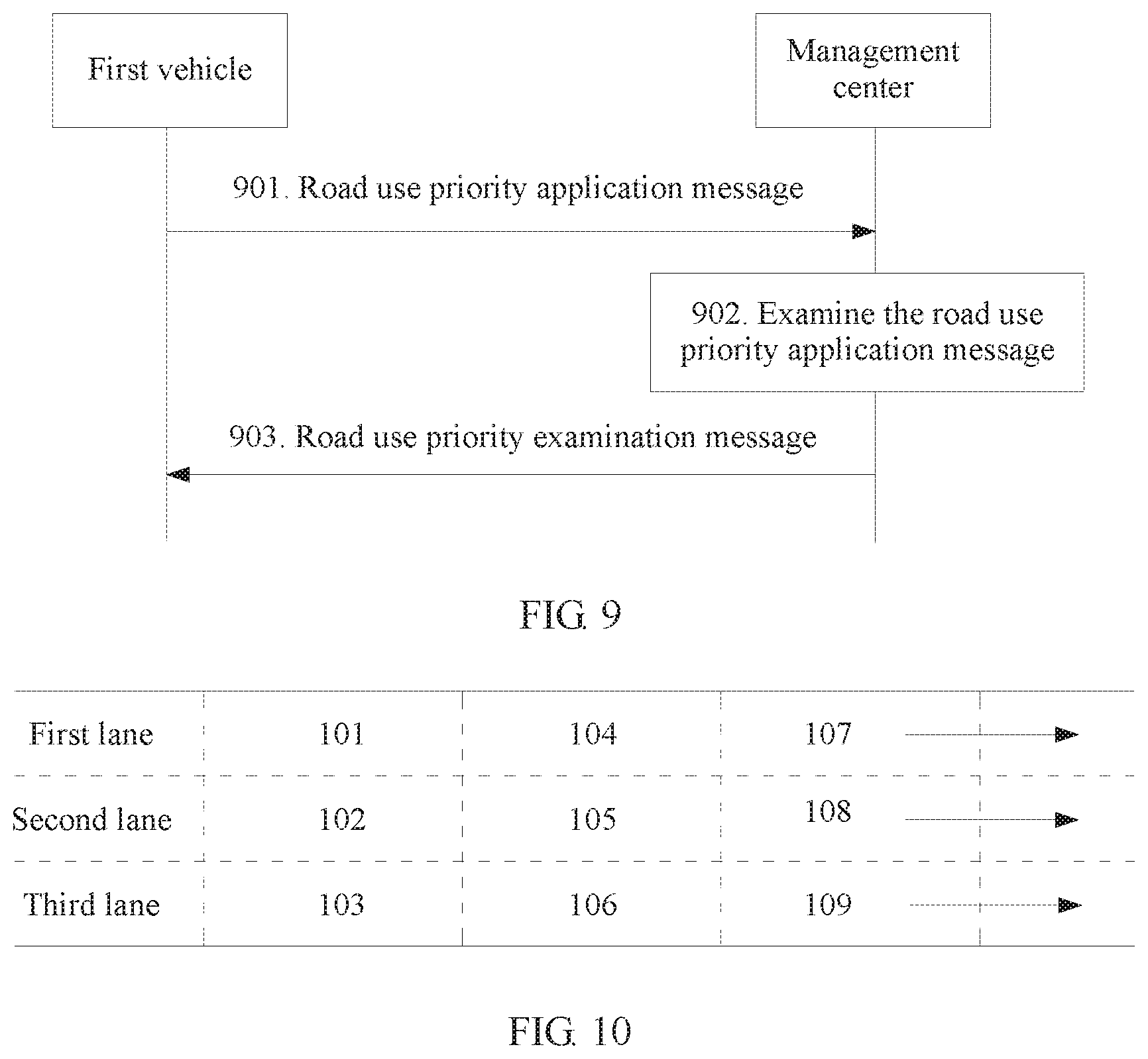 Patent US11854386 Figure 5 – Vehicle right-of-way management method and apparatus, and terminal