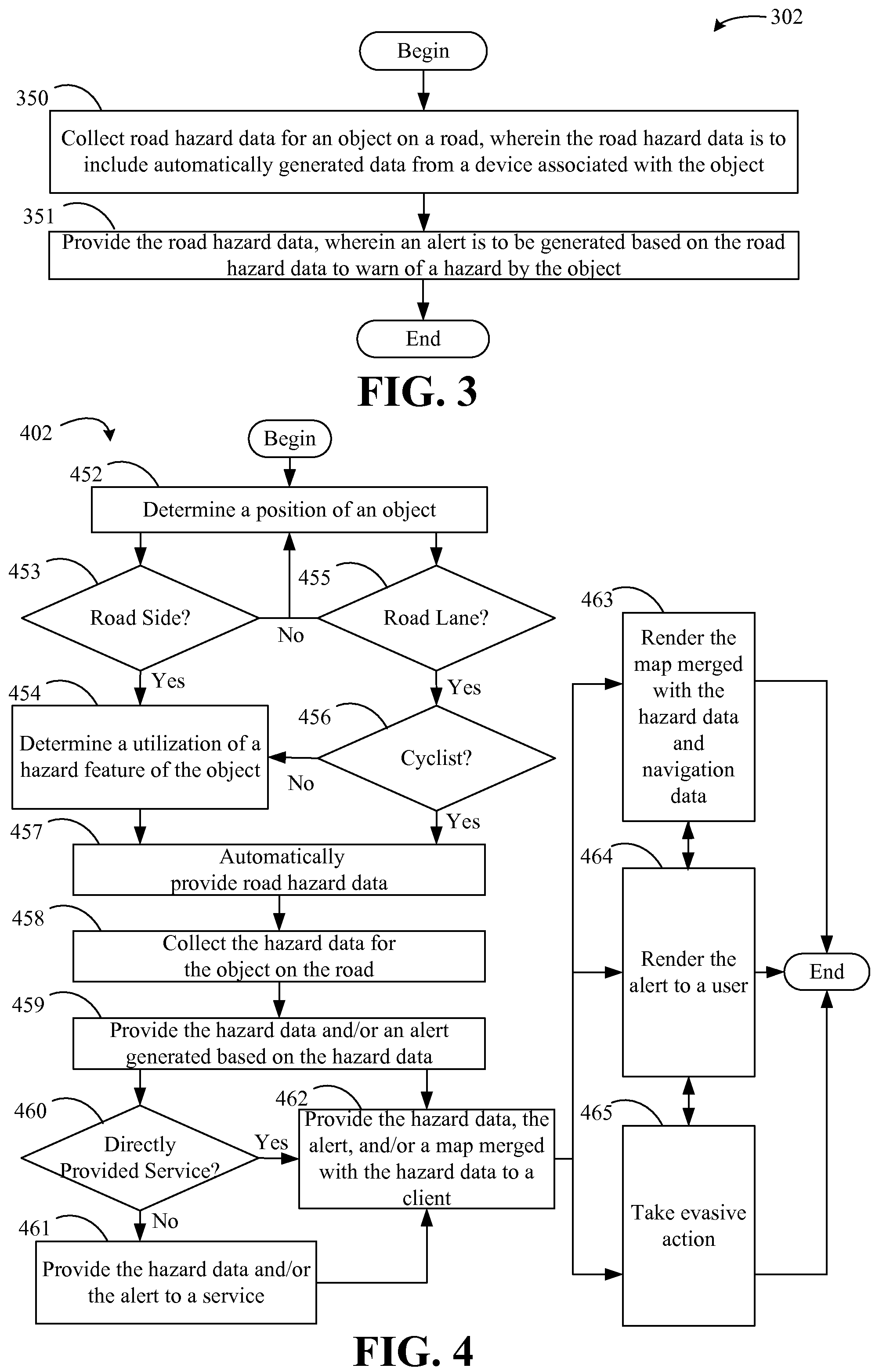 Patent US11854393 Figure 3 – Road hazard communication