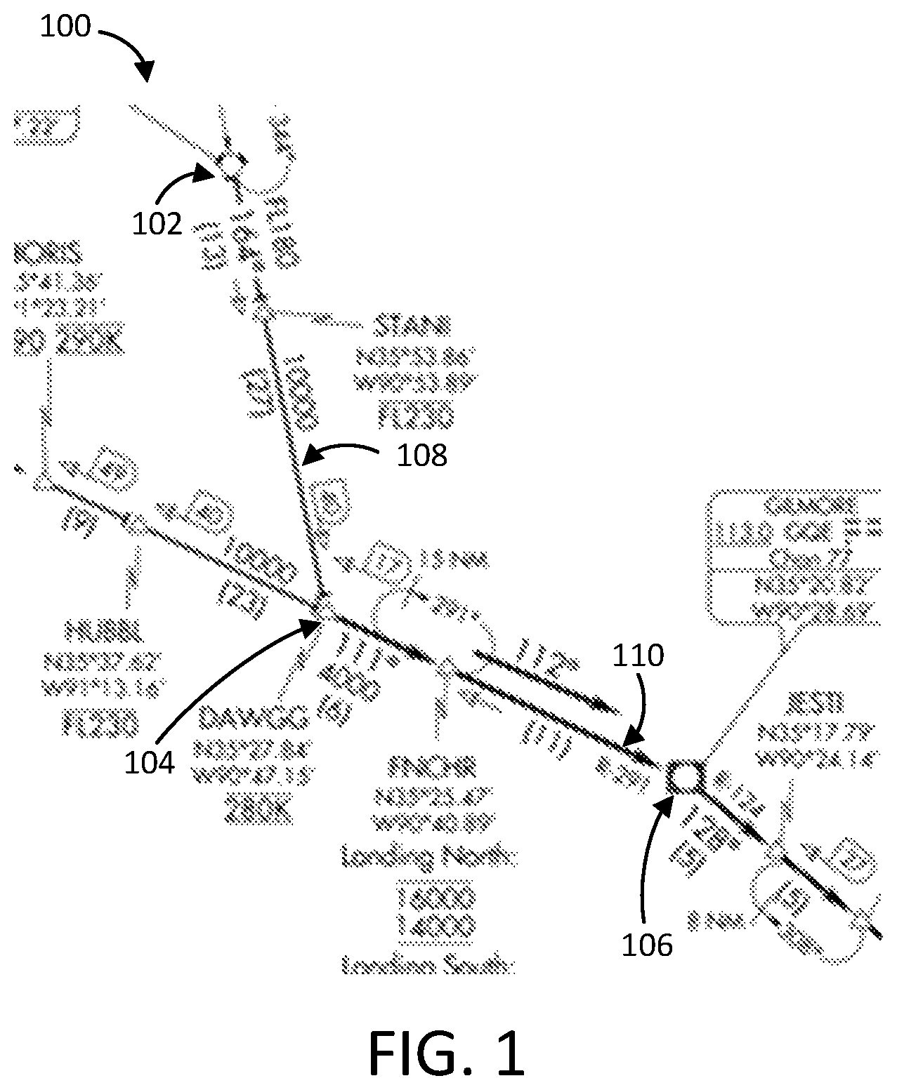 Patent US11854407 — System and method for airspace planning — Figure 1