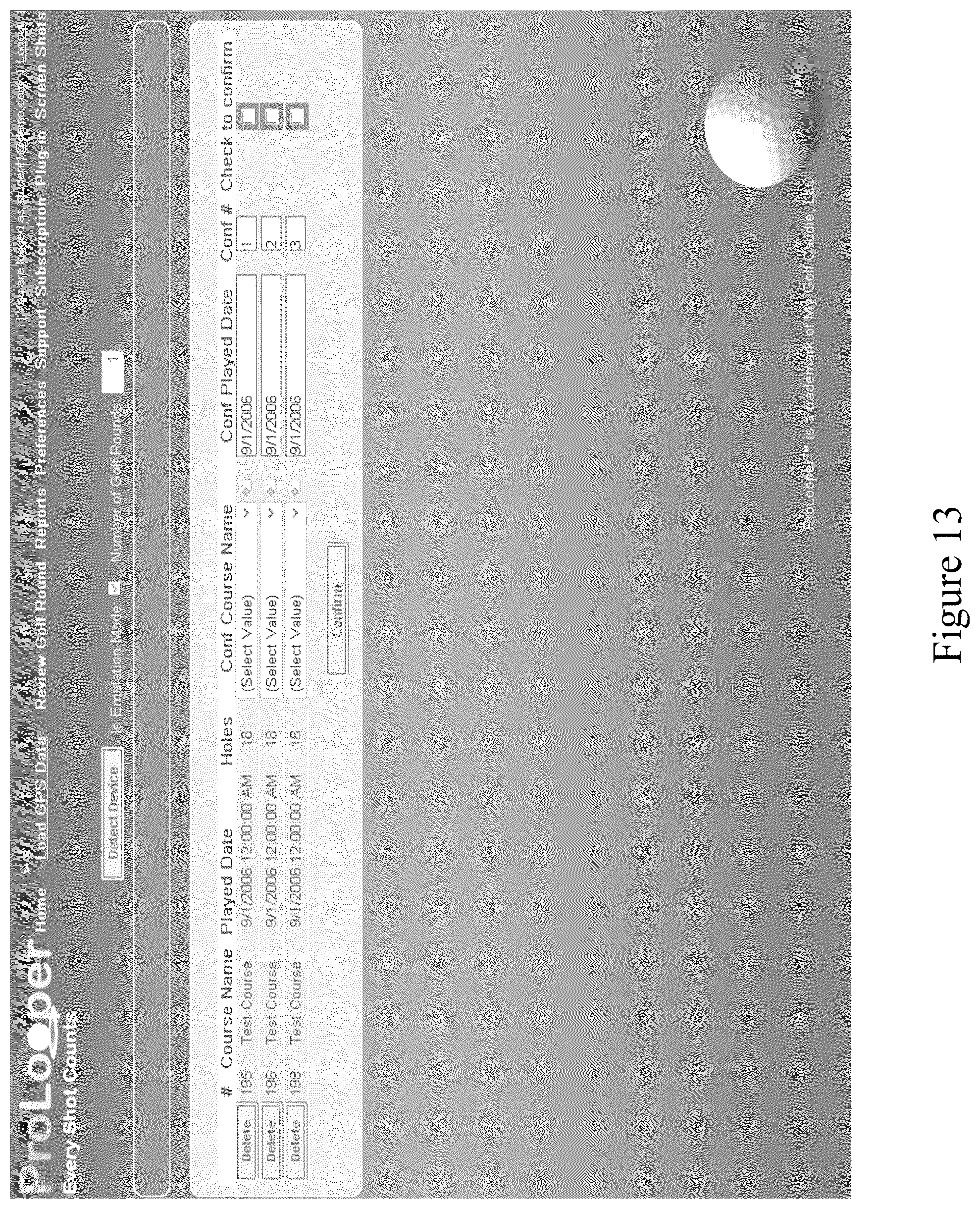 Patent US11854421 Figure 13 – Coaching aid for golf