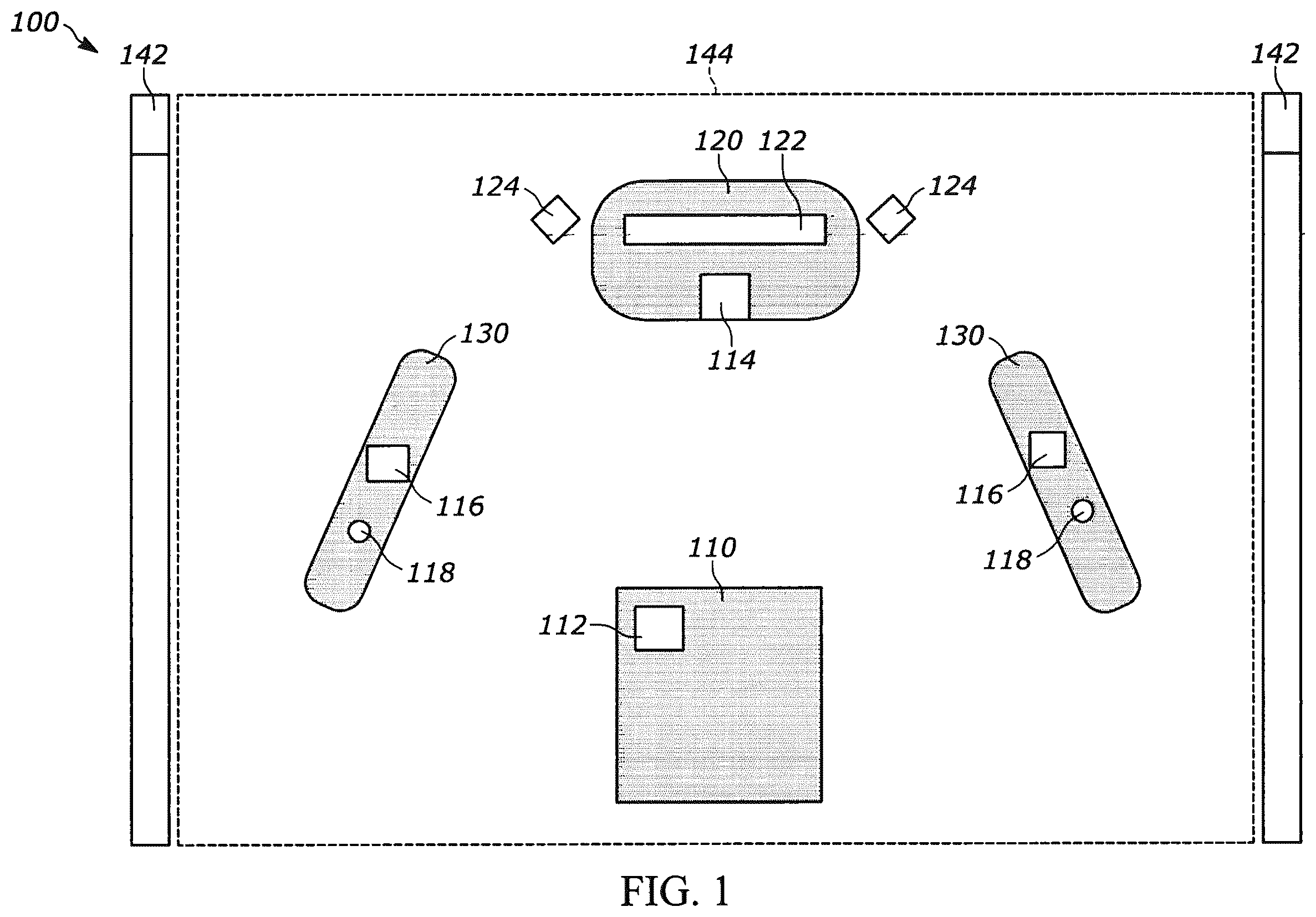 Patent US11854424 Figure 1 – Virtual reality simulation and method