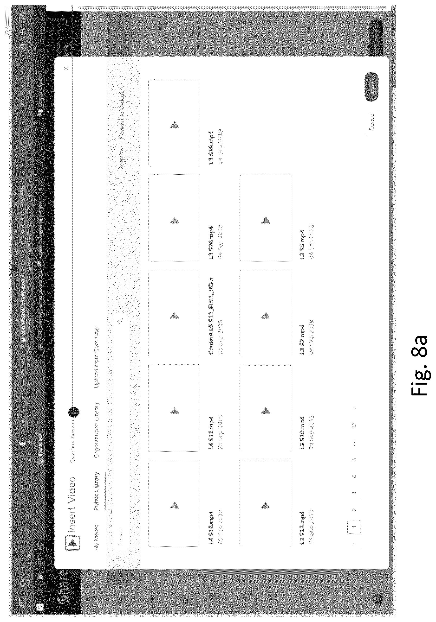 Patent US11854430 Figure 19 – Learning platform with live broadcast events
