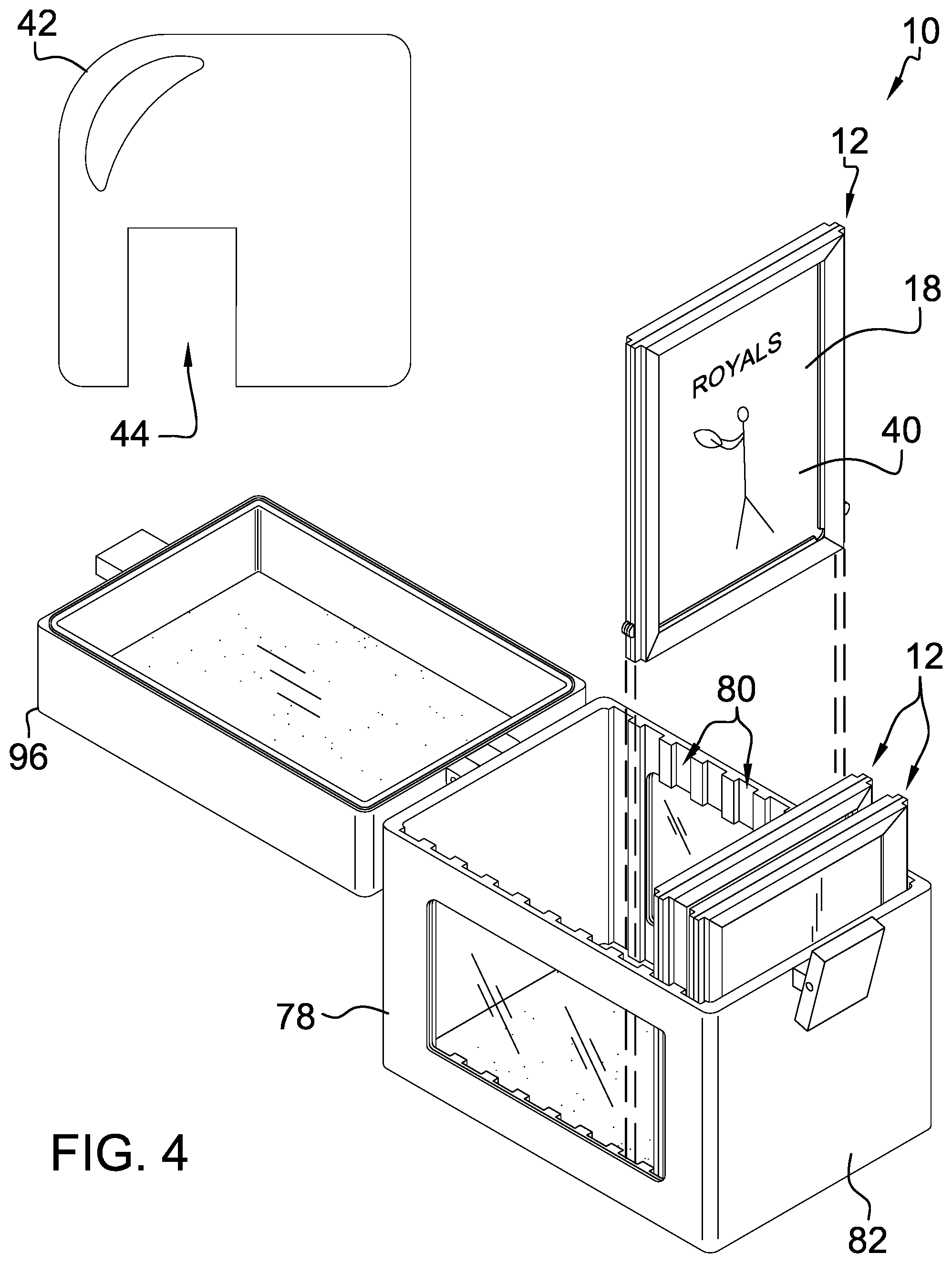 Patent US11854437 Figure 3 – Trade card protection assembly