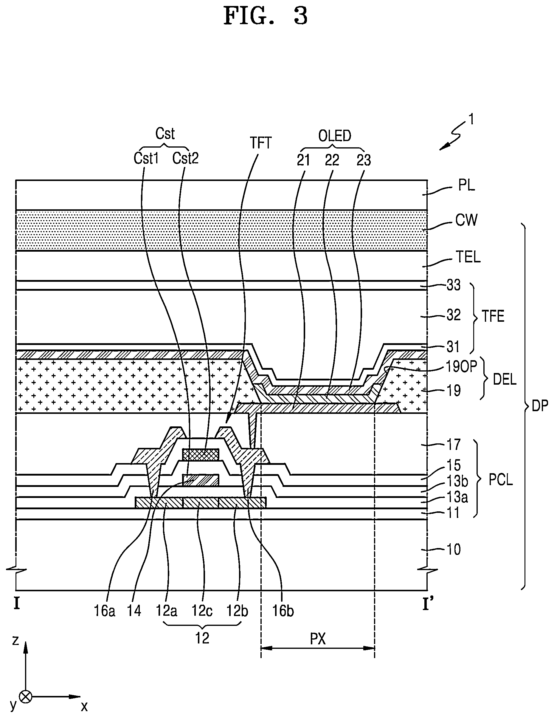 Patent US11854442 Figure 3 – Cover window and display device including the same