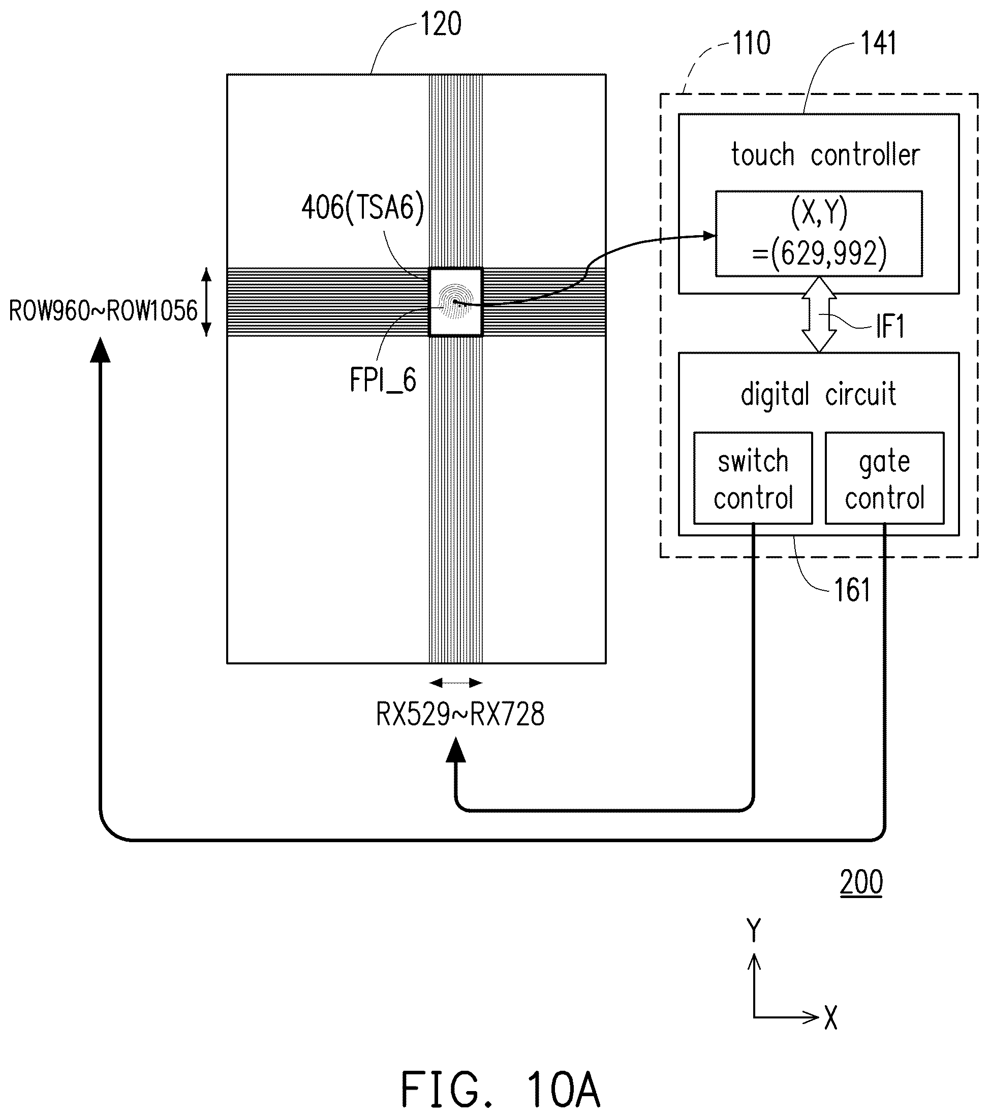 Patent US11854451 Figure 10 – Electronic circuit having display driving function, touch sensing function and fingerprint sensing function