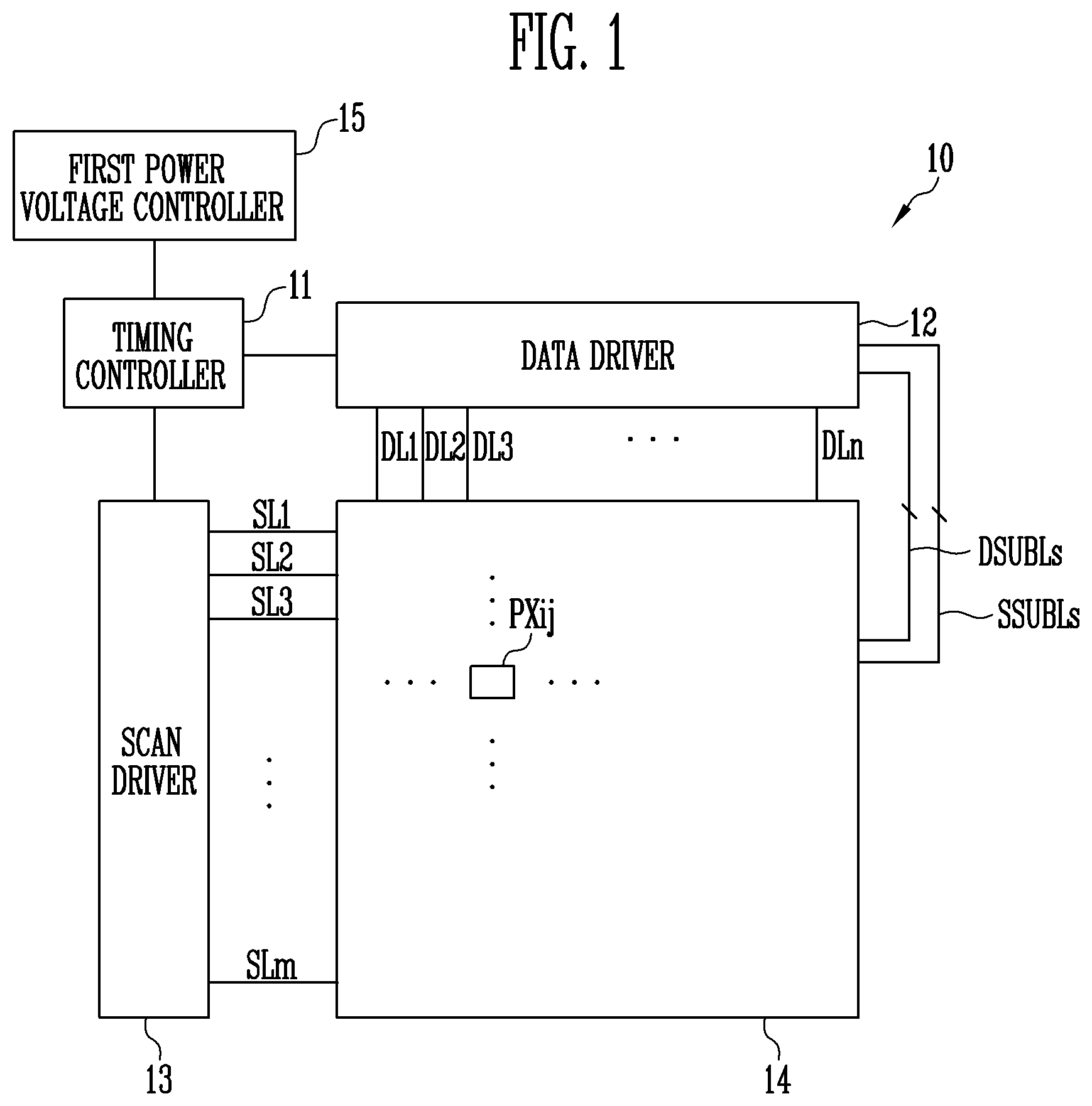 Patent US11854454 Figure 1 – Display device and driving method thereof