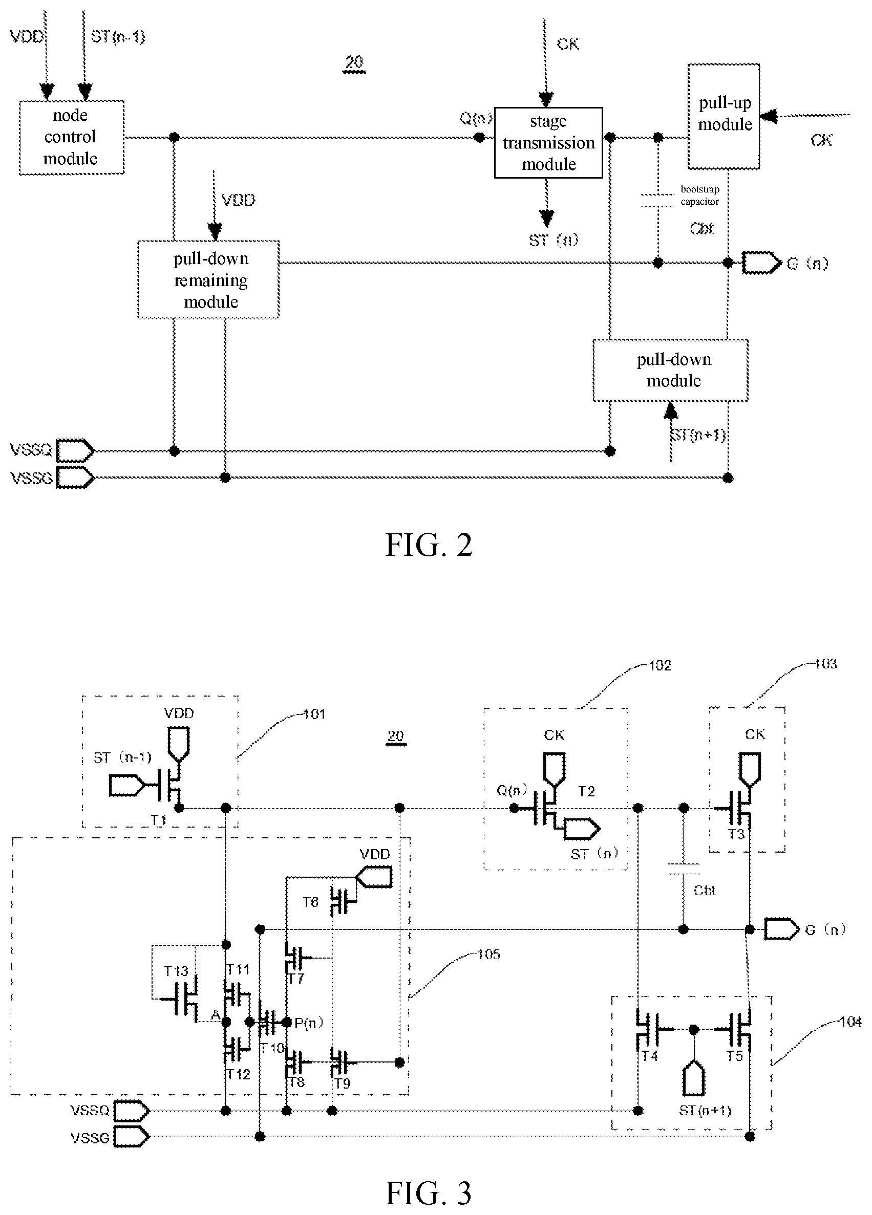 Patent US11854461 Figure 2 – GOA circuit and display panel