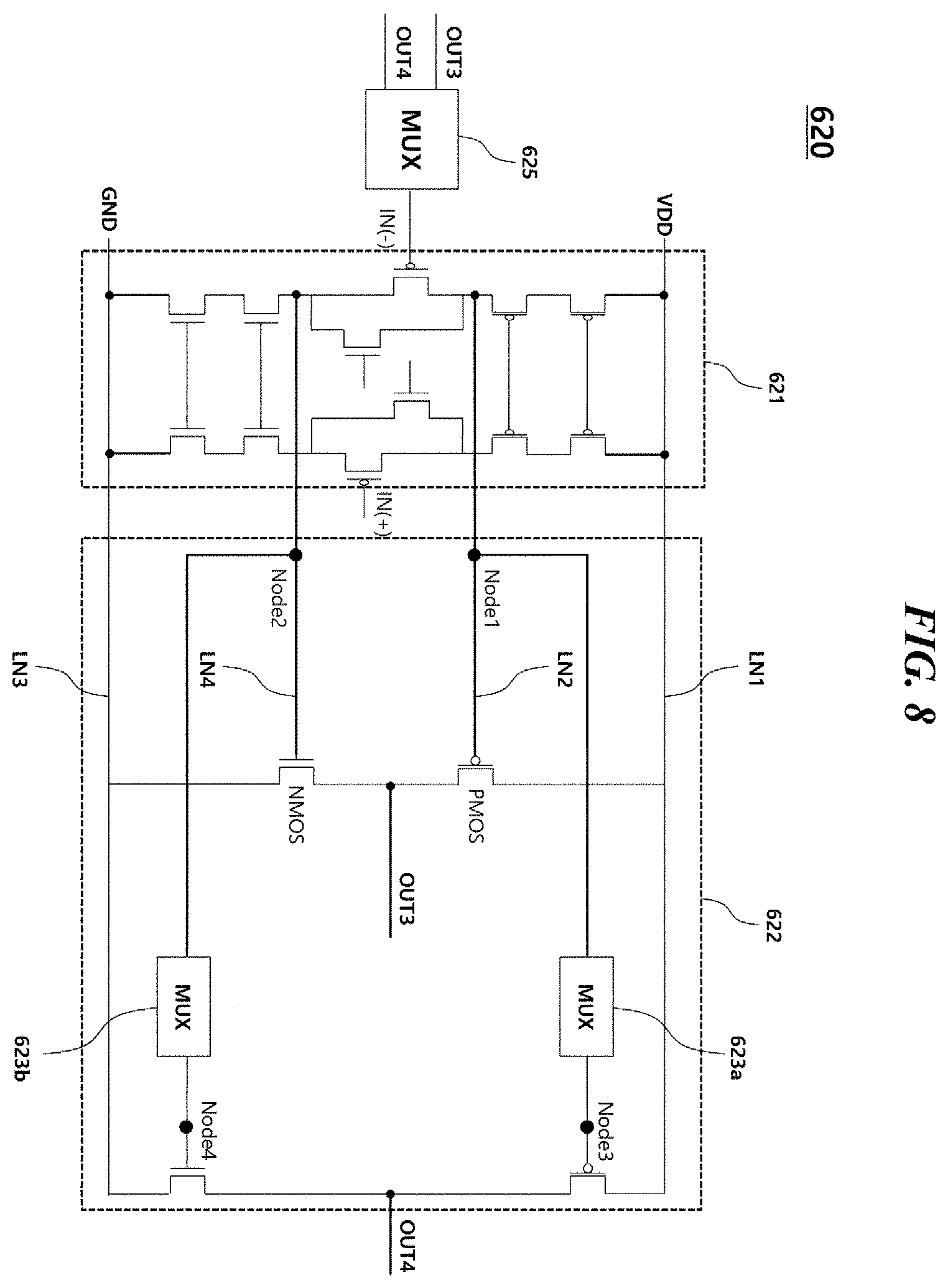 Patent US11854463 Figure 8 – Data driving integrated circuit and method of driving the same
