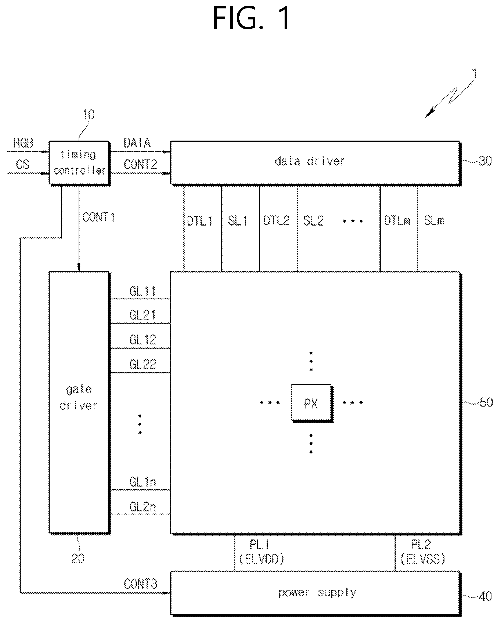 Patent US11854467 Figure 1 – Gate driver including dummy output buffer and display device including same