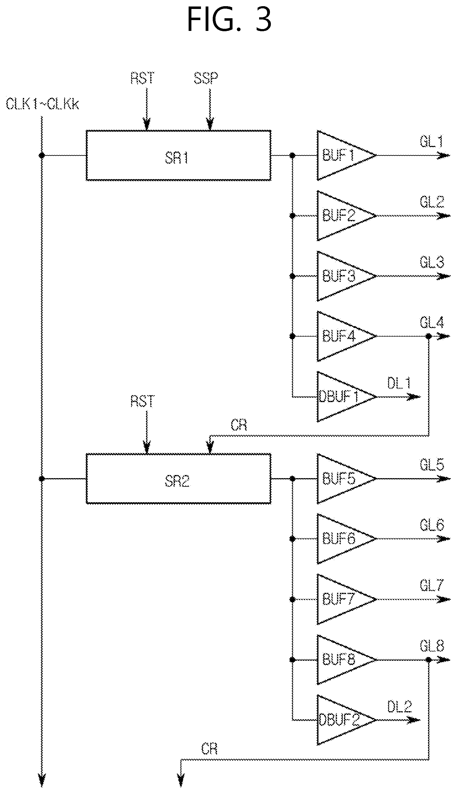 Patent US11854467 Figure 3 – Gate driver including dummy output buffer and display device including same