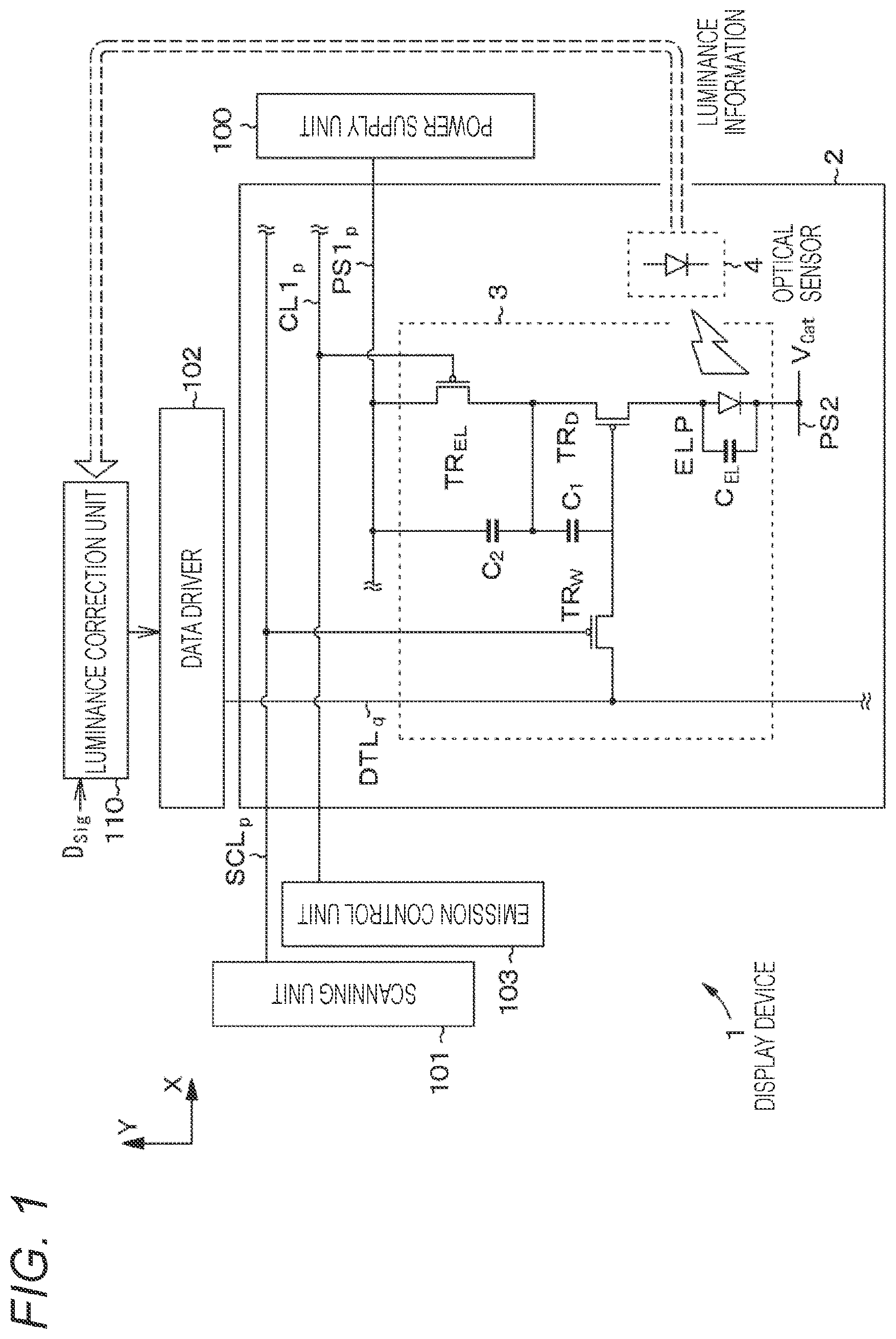 Patent US11854474 Figure 1 – Display panel, display device, and electronic device