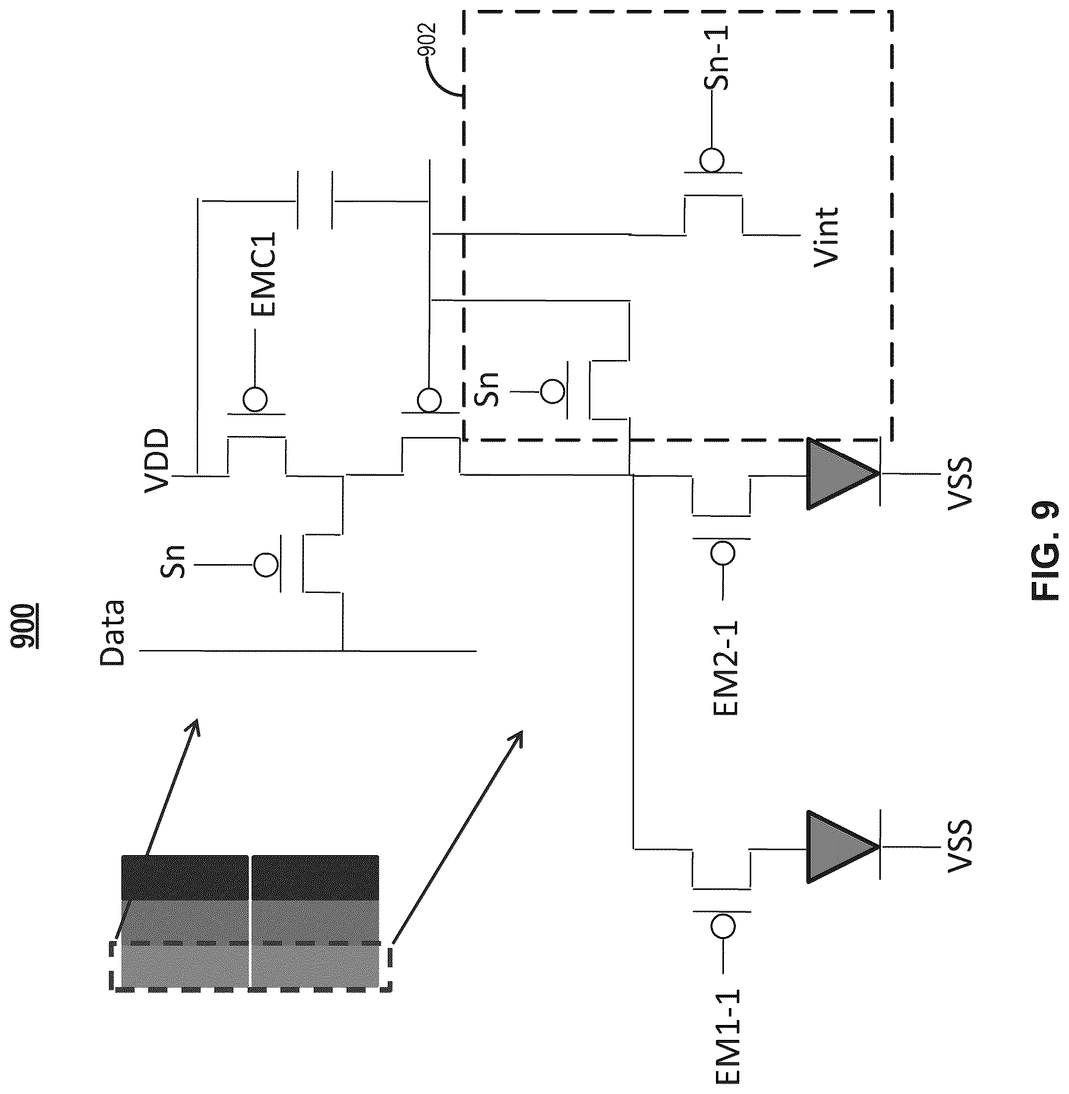 Patent US11854477 Figure 11 – Display device and pixel circuit thereof