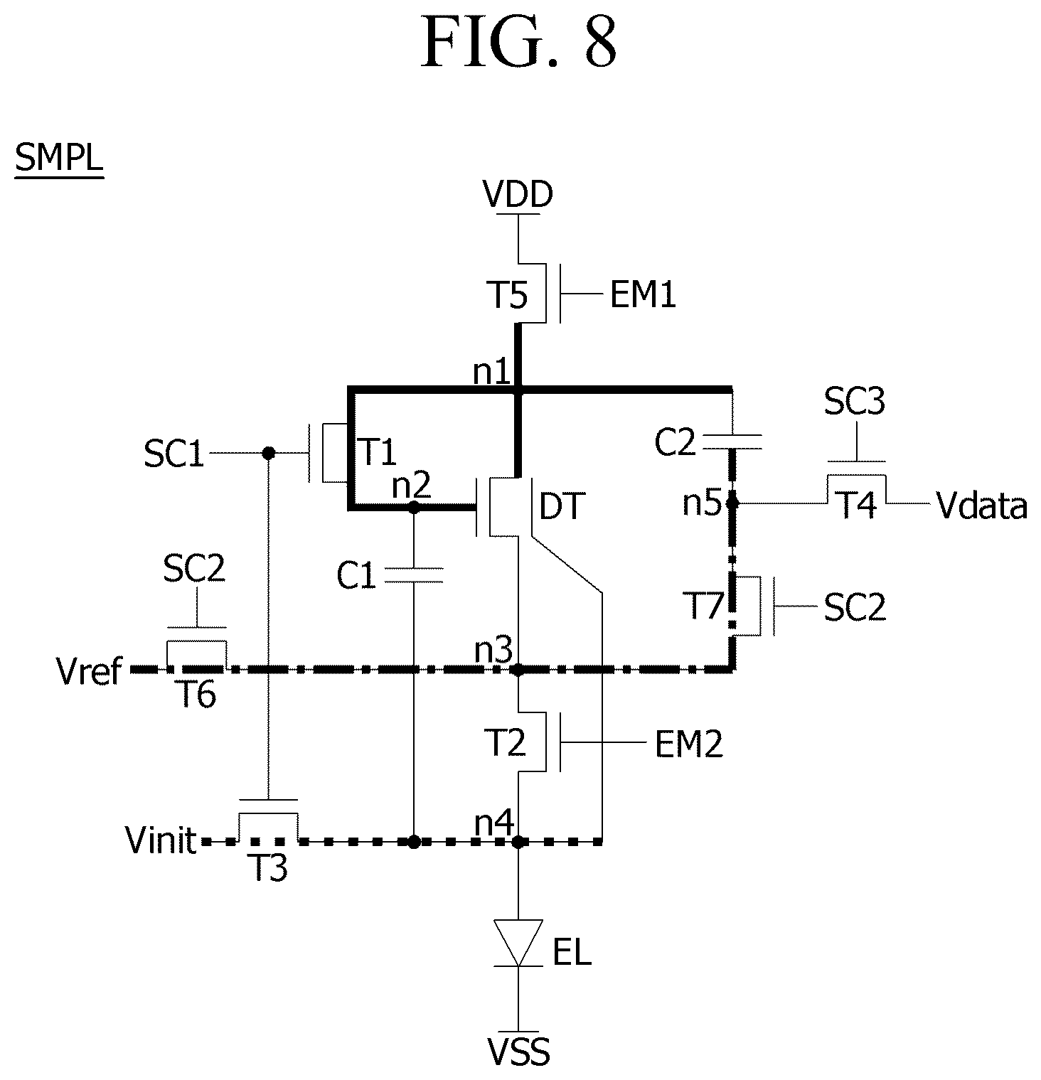 Patent US11854480 Figure 8 – Pixel circuit, method for driving pixel circuit and display device