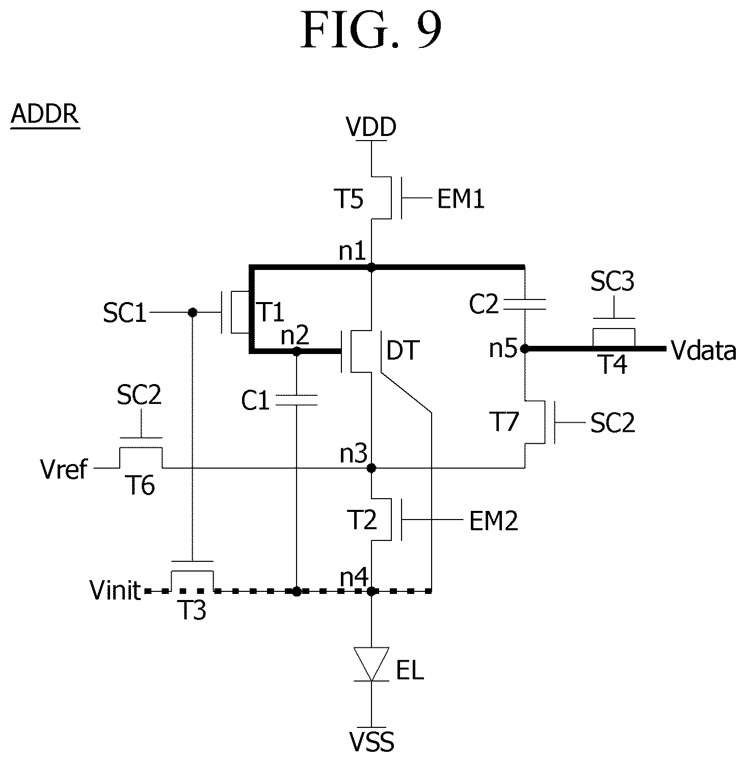 Patent US11854480 Figure 9 – Pixel circuit, method for driving pixel circuit and display device