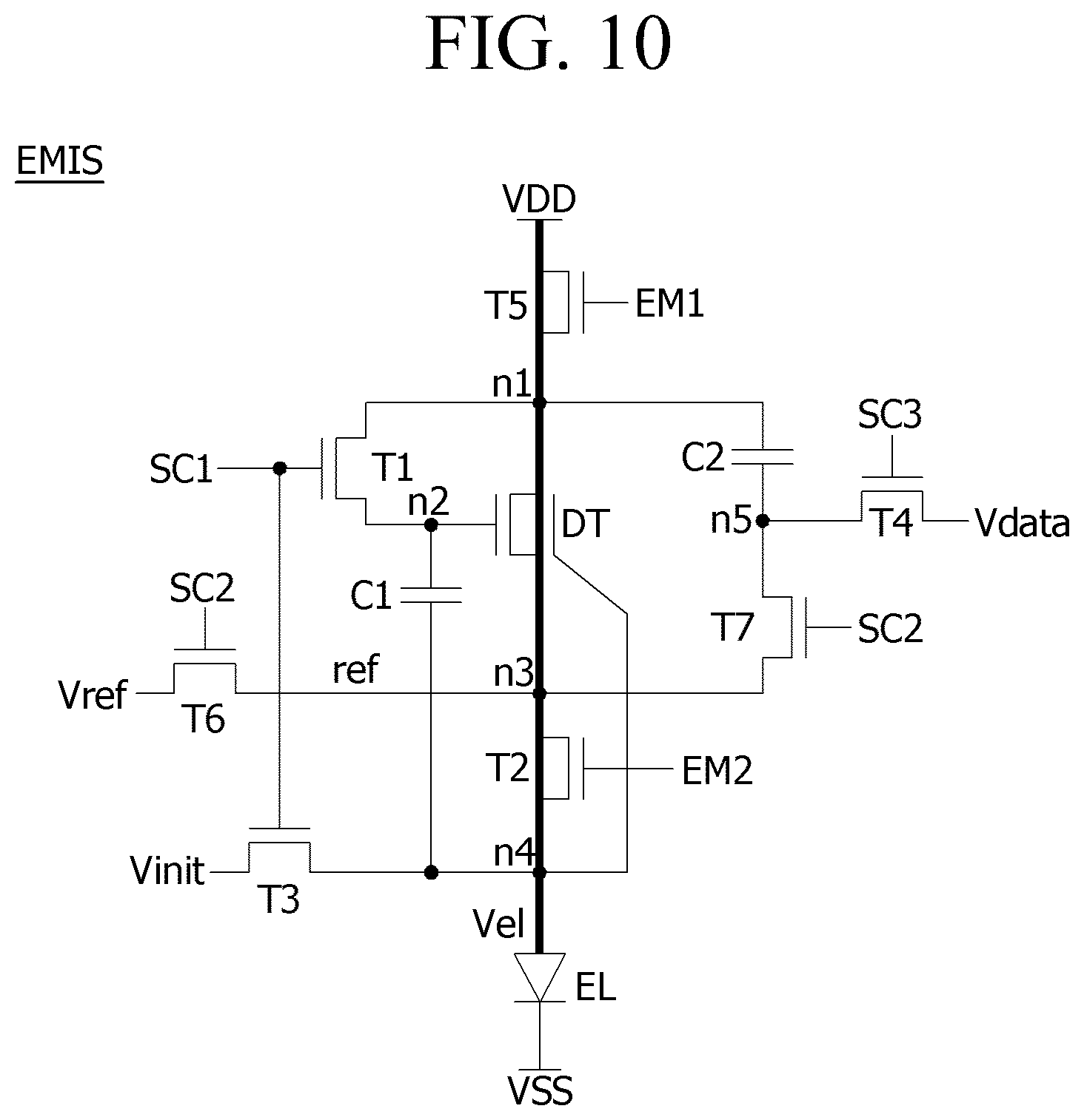 Patent US11854480 Figure 10 – Pixel circuit, method for driving pixel circuit and display device