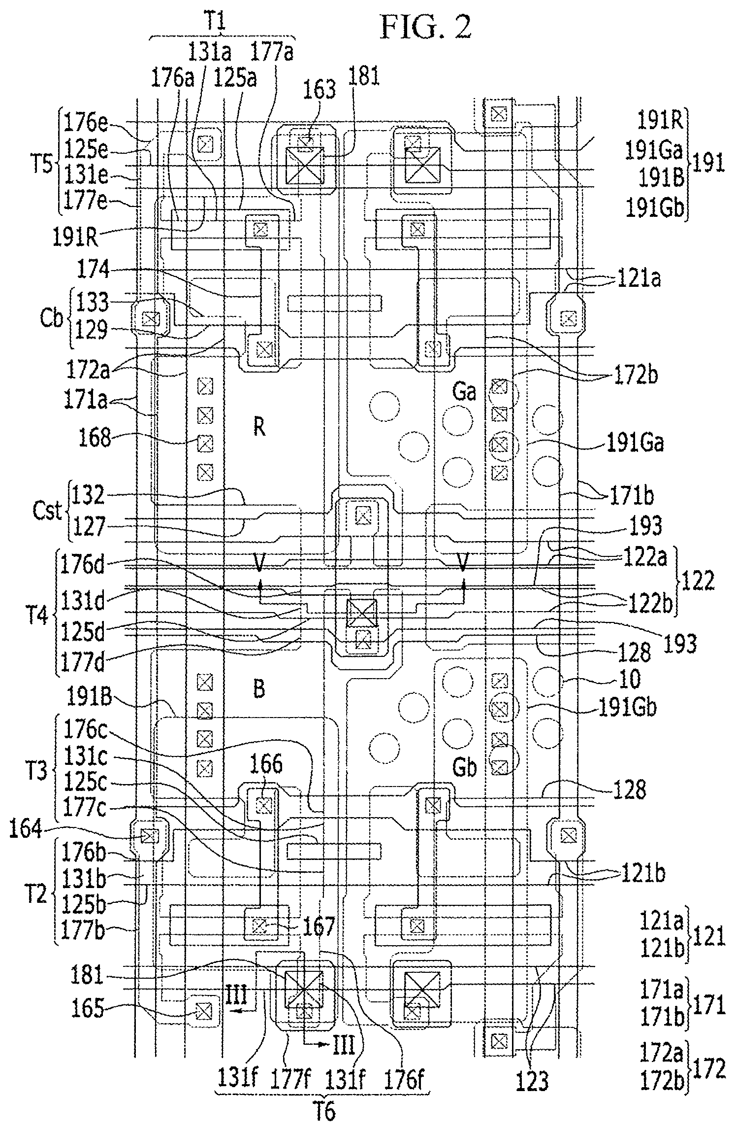 Patent US11854486 Figure 2 – Organic light emitting diode display