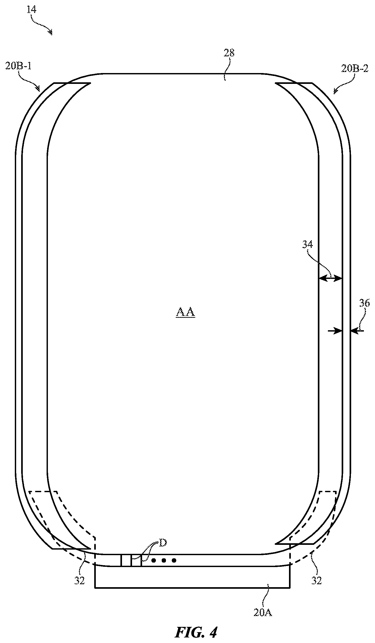 Patent US11854490 Figure 4 – Displays with gate driver circuitry in an active area
