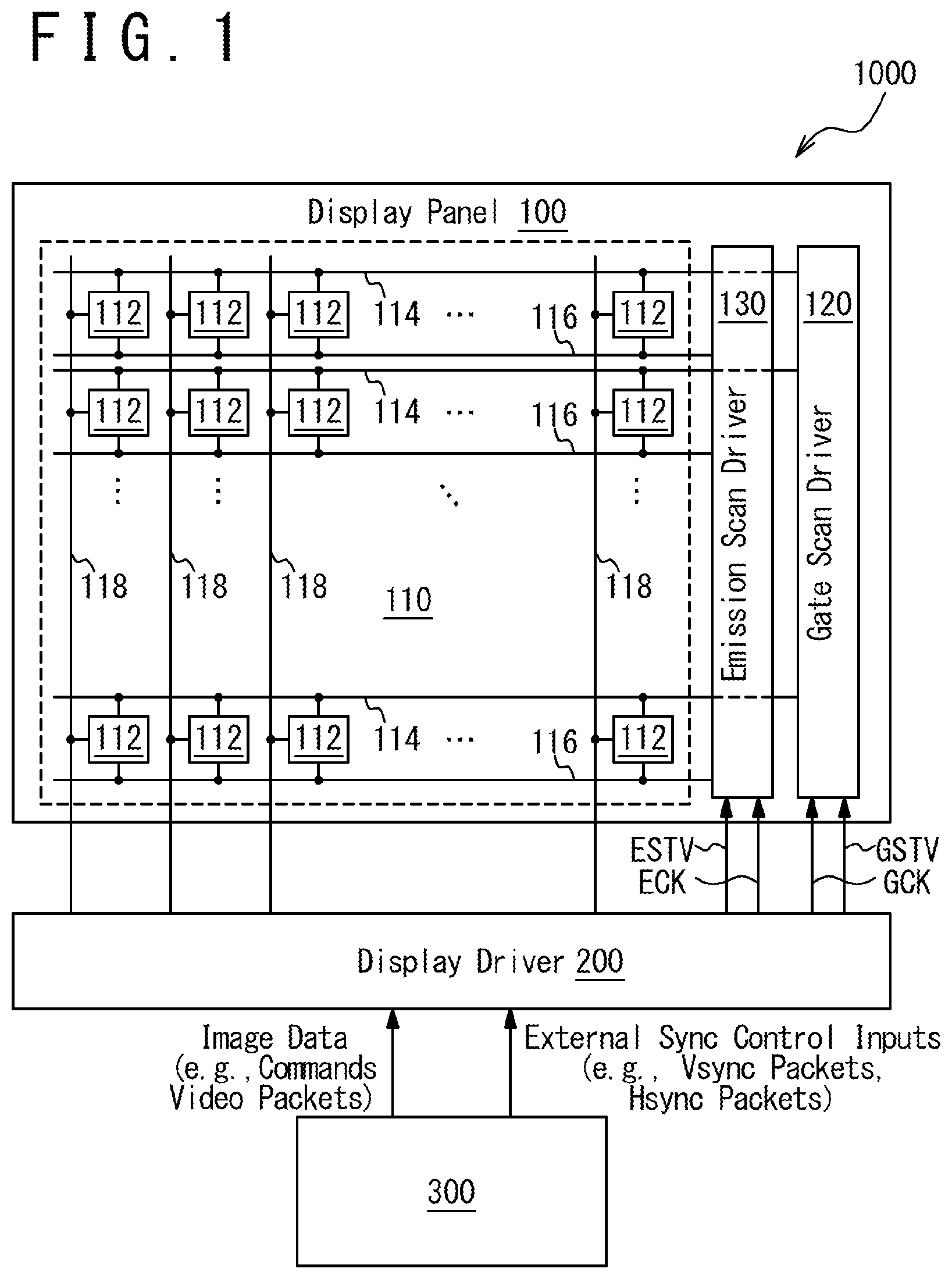 Patent US11854491 Figure 1 – Mode switching in display device for driving a display panel