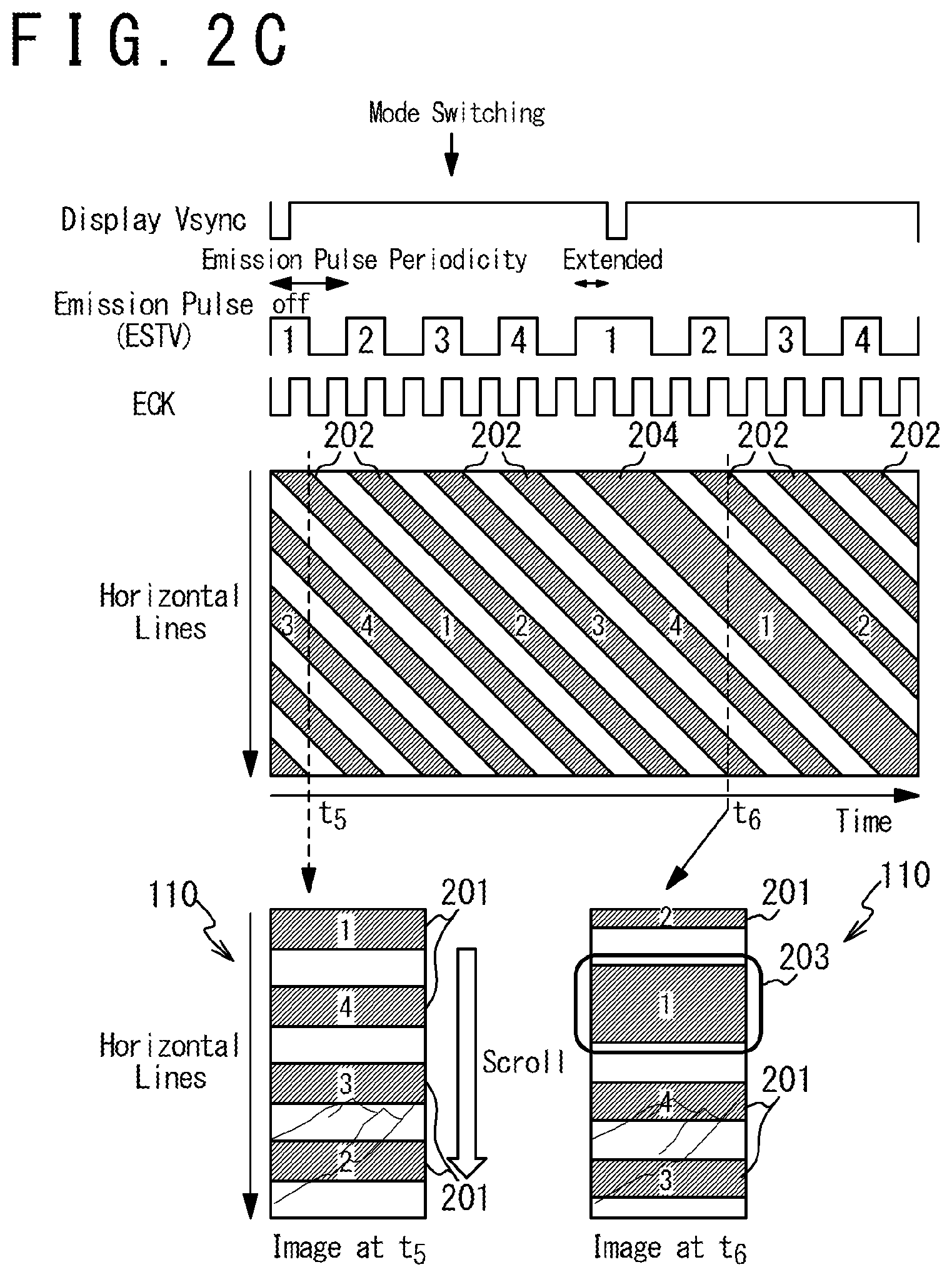 Patent US11854491 Figure 4 – Mode switching in display device for driving a display panel