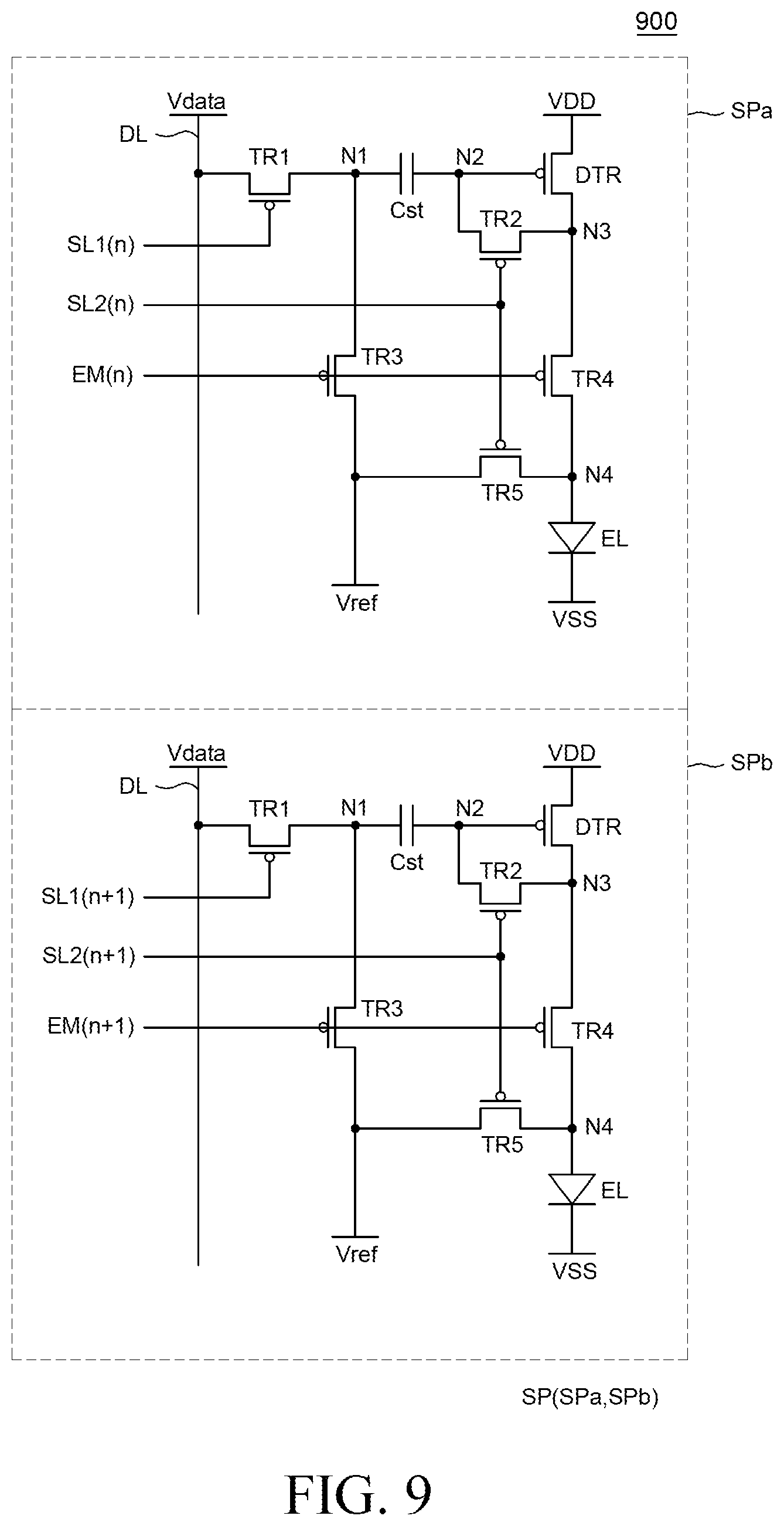 Patent US11854498 Figure 12 – Display device having a plurality of sub-pixels for displaying odd or even numbered grayscale levels
