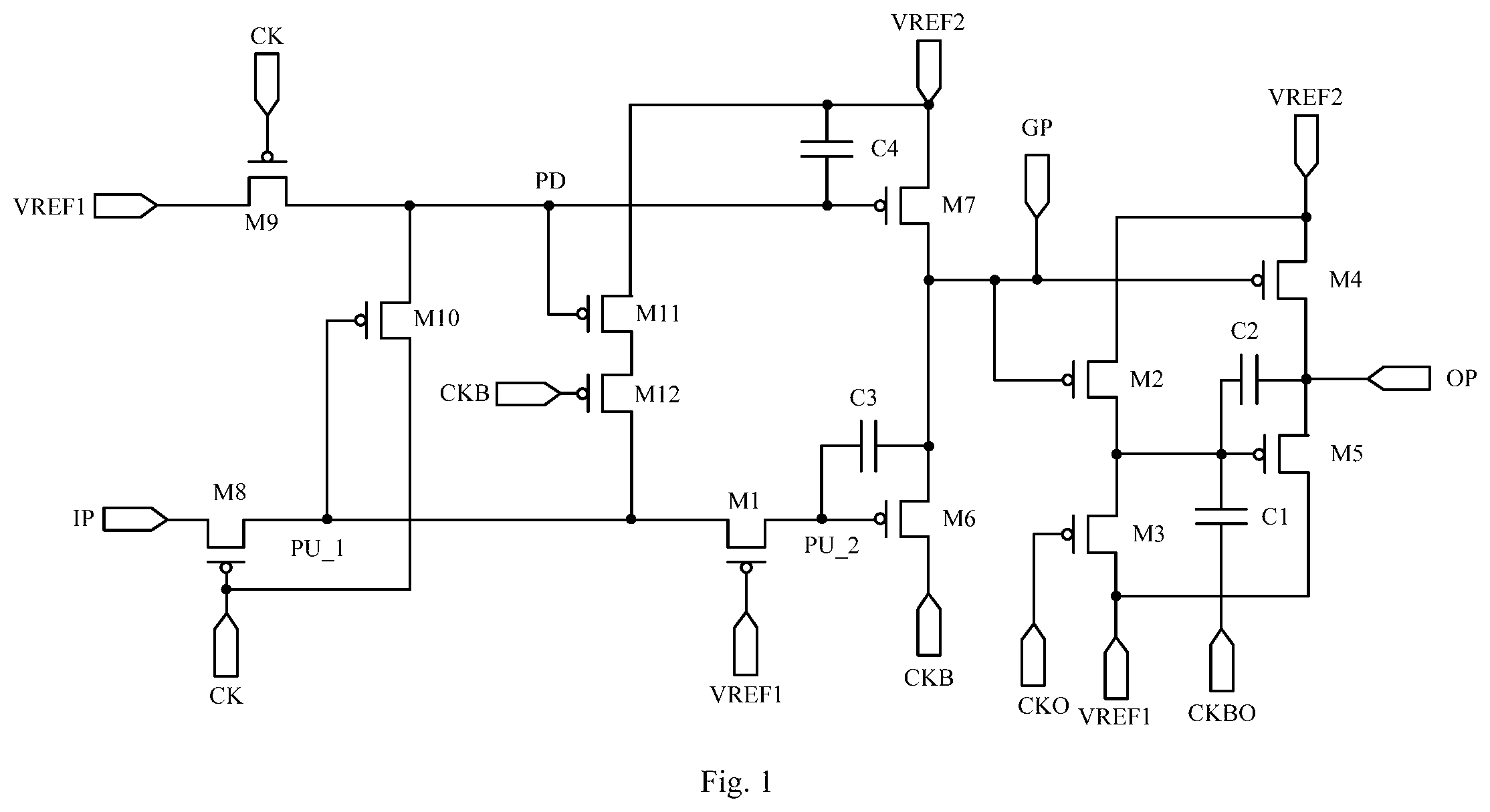Patent US11854508 — Driving method and device for shift register — Figure 1