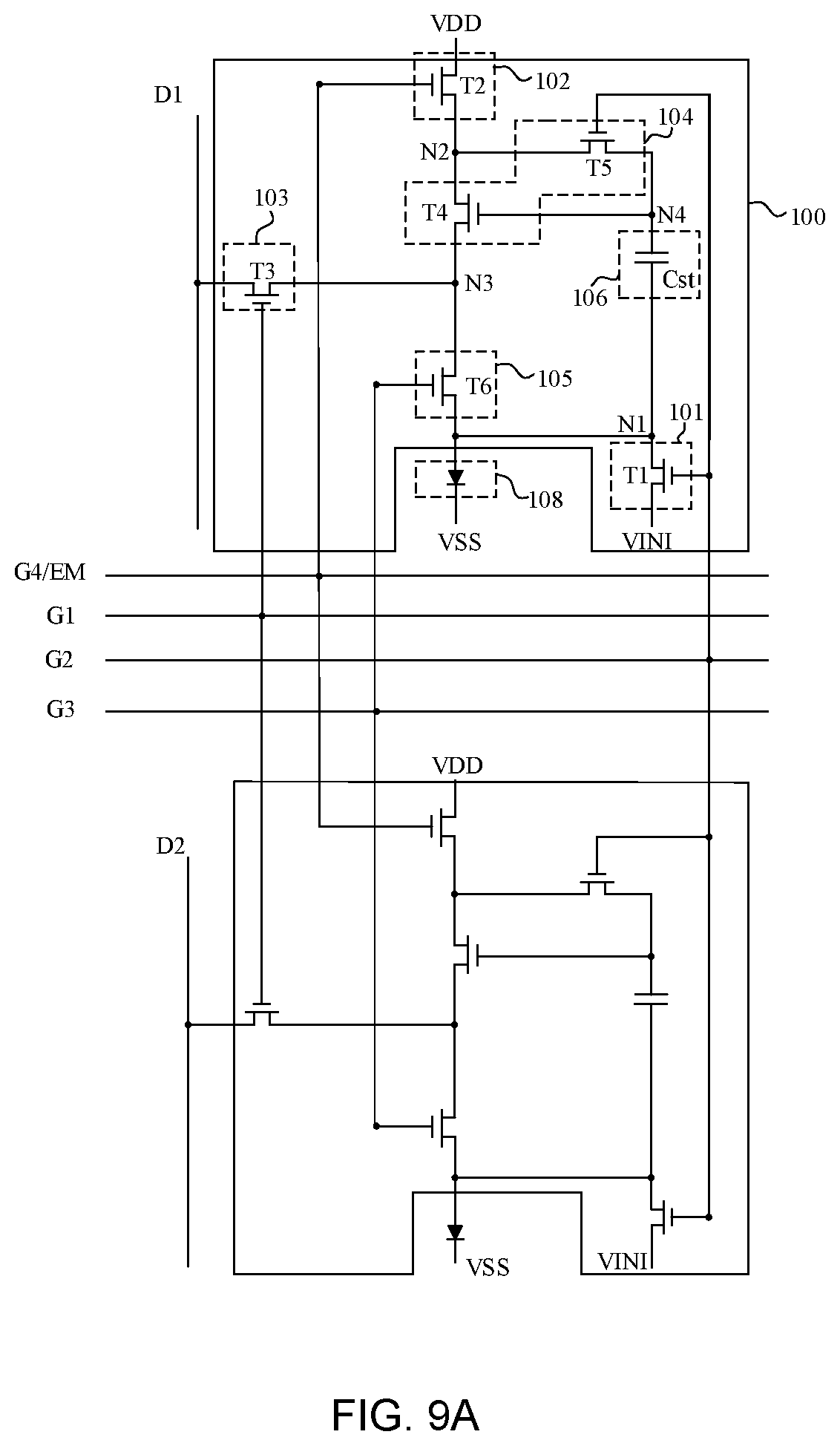 Patent US11854509 Figure 9 – Display substrate and driving method conducive to reduce total number of gate scan lines narrowing bezel of display substate