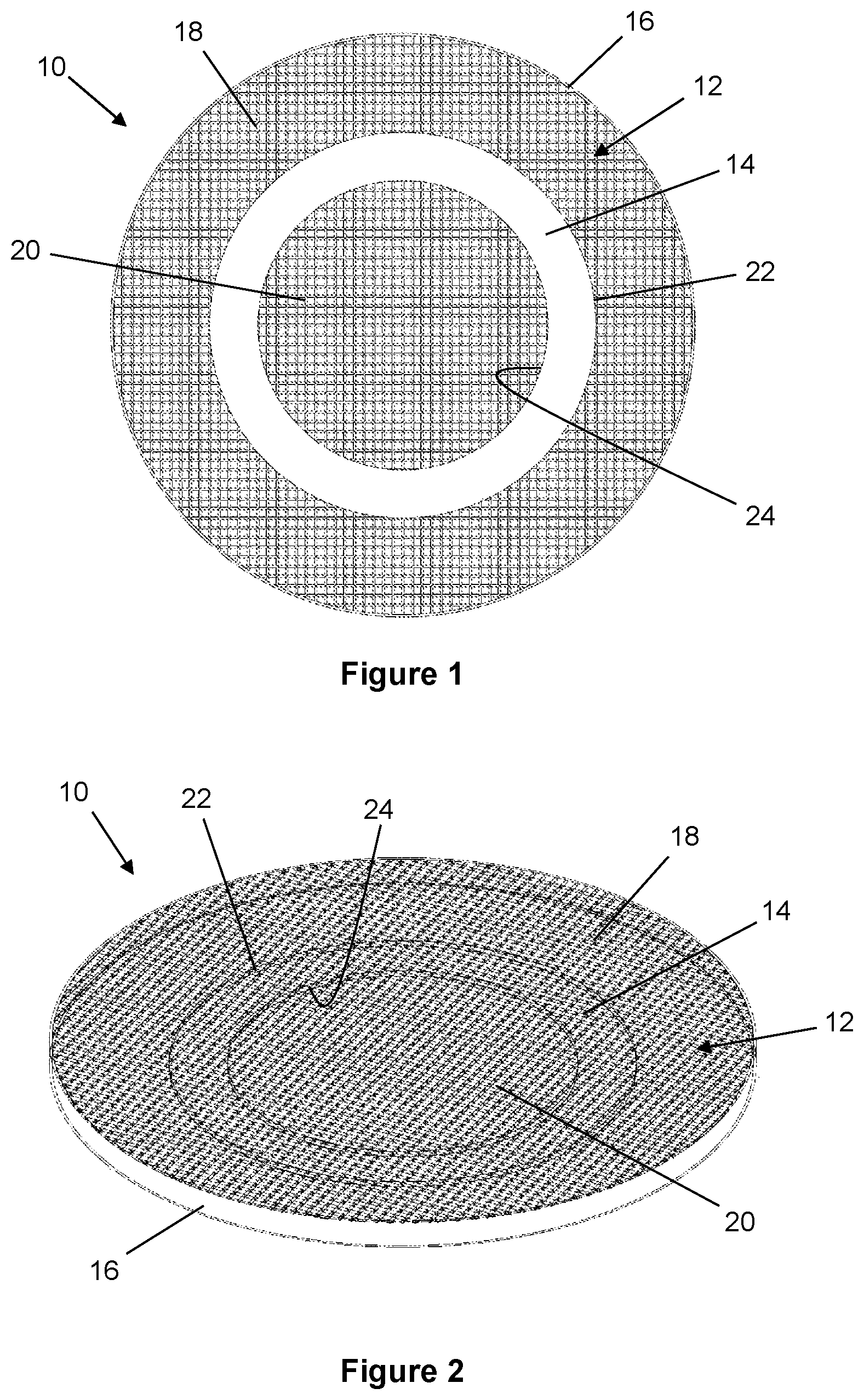 Patent US11854514 Figure 1 – Drumhead with reduced volume