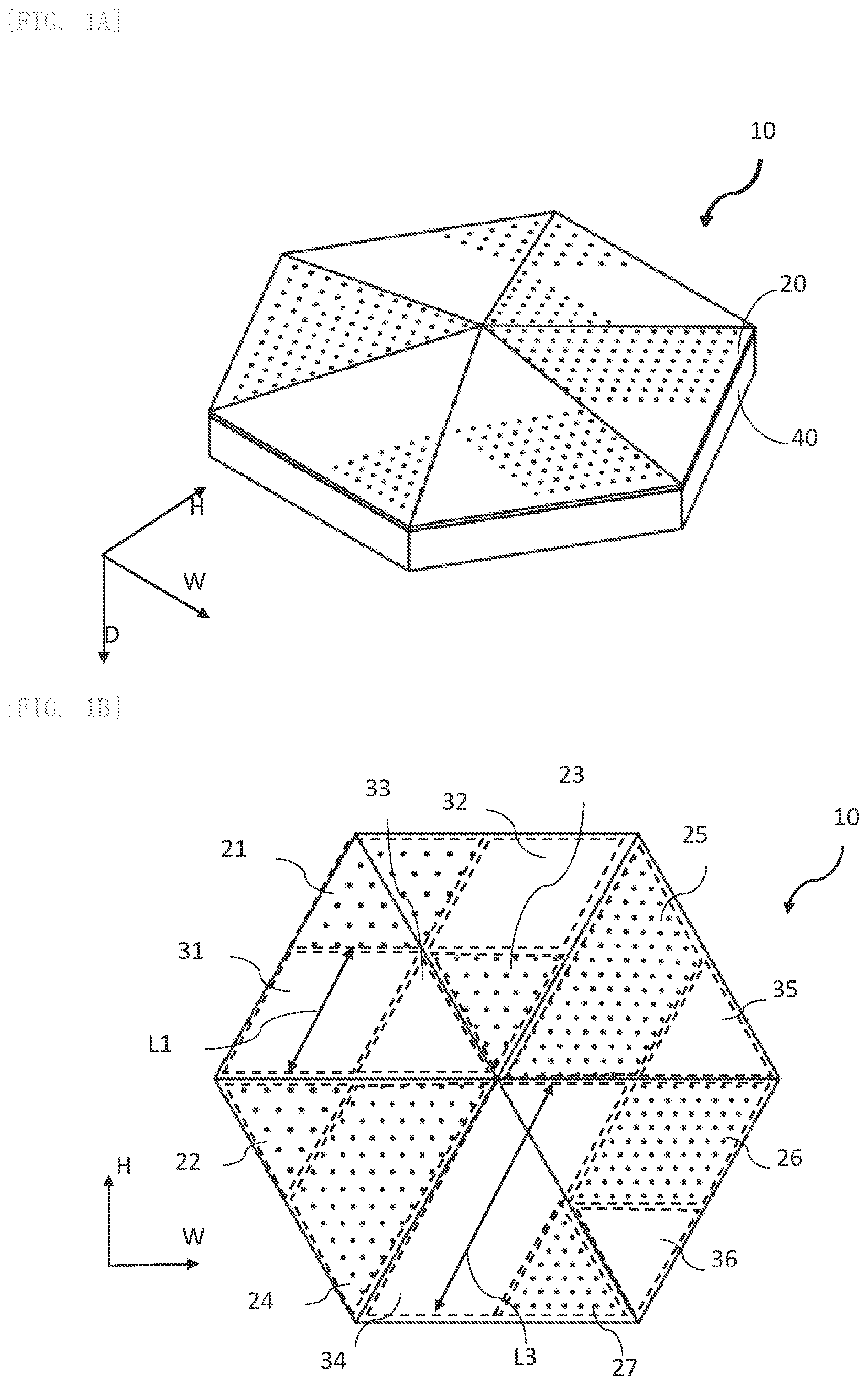 Patent US11854523 Figure 1 – Sound absorber, sound absorbing panel and sound absorbing wall