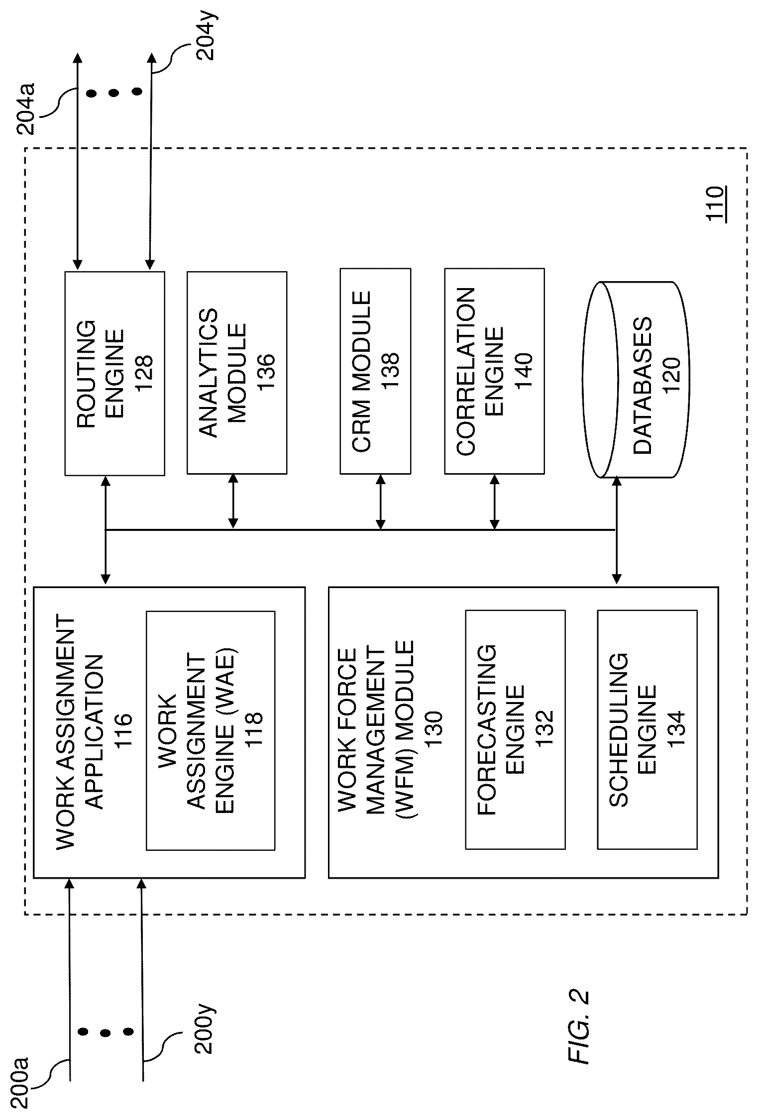 Patent US11854551 Figure 2 – Hybrid architecture for transcription of real-time audio based on event data between on-premises system and cloud-based advanced audio processing system