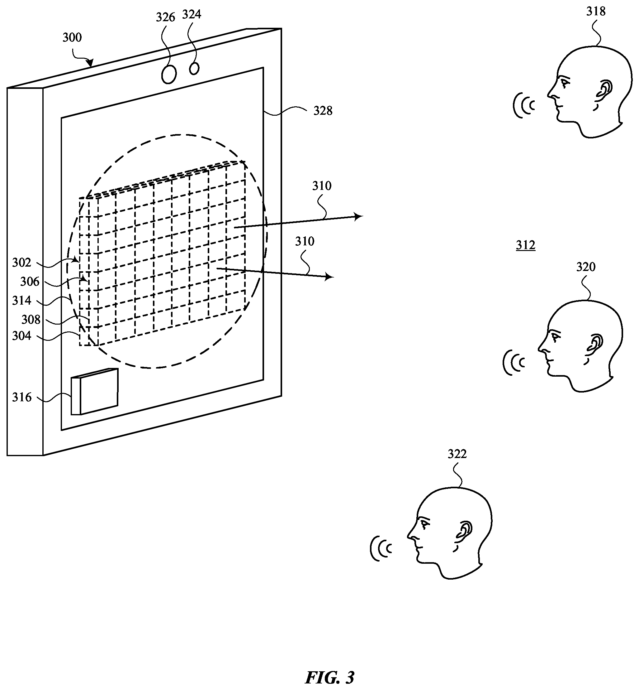 Patent US11854568 Figure 4 – Directional voice sensing using coherent optical detection