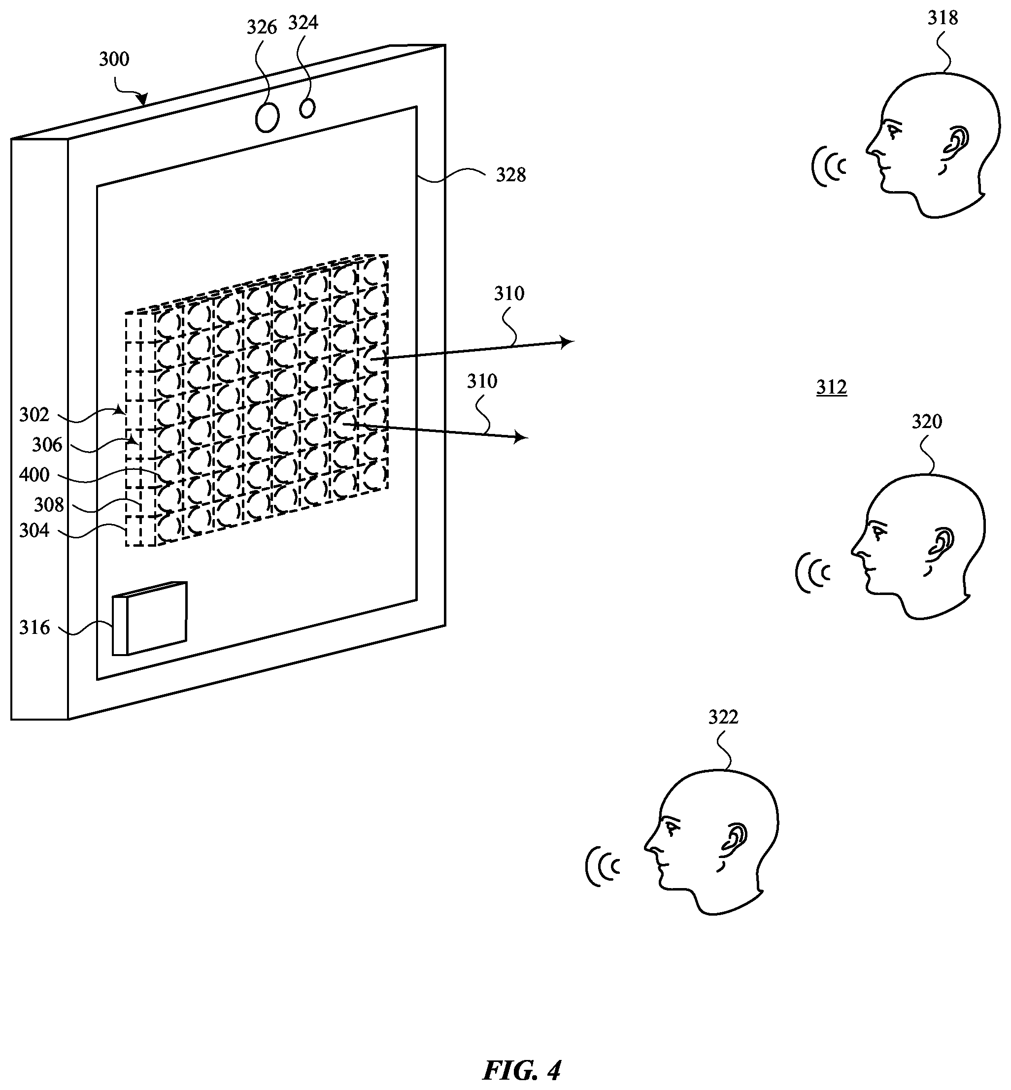 Patent US11854568 Figure 5 – Directional voice sensing using coherent optical detection