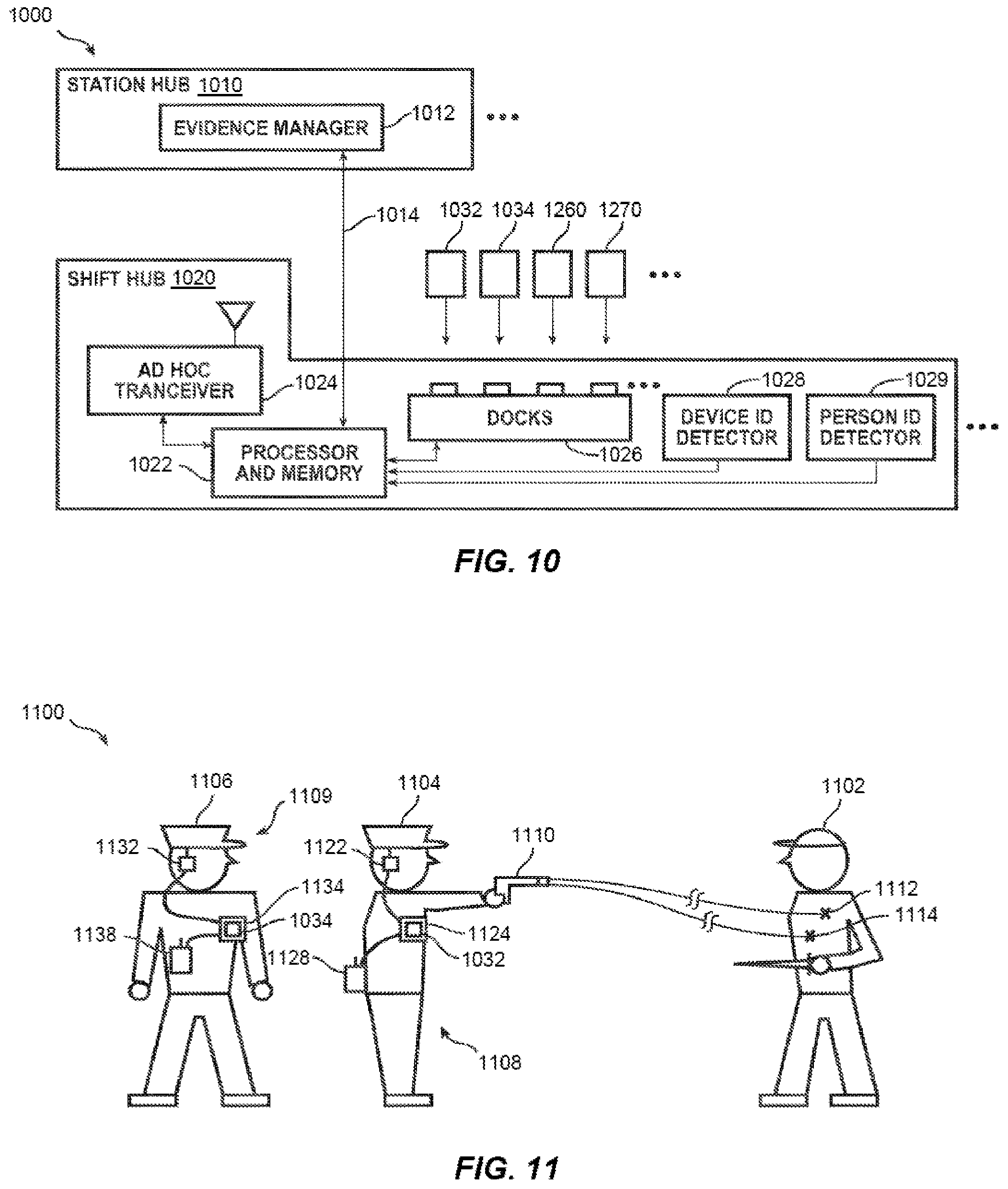 Patent US11854578 Figure 8 – Shift hub dock for incident recording systems and methods